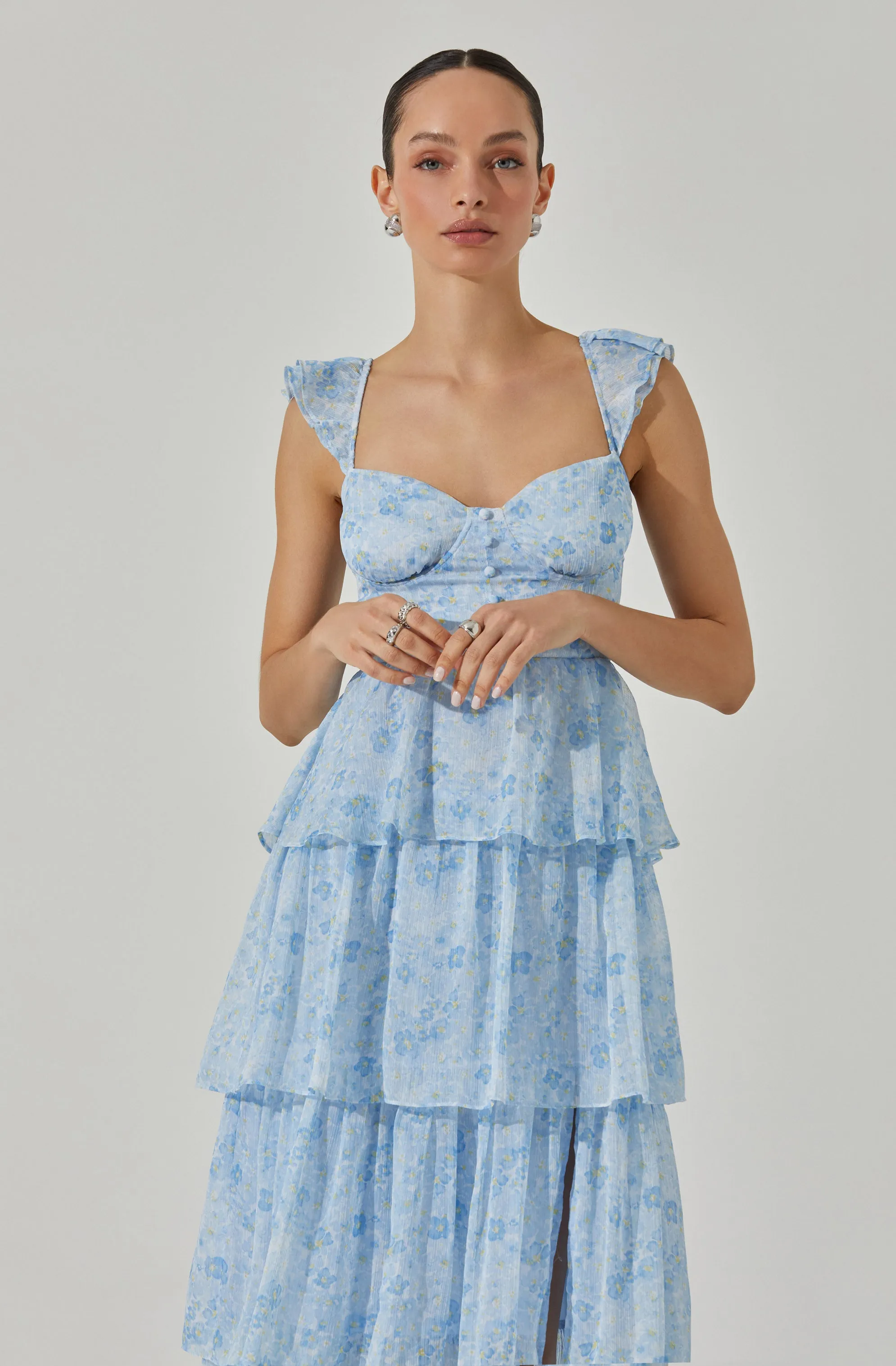 Premium Quality Midsummer Floral Tiered Maxi Dress  Almost Gone!