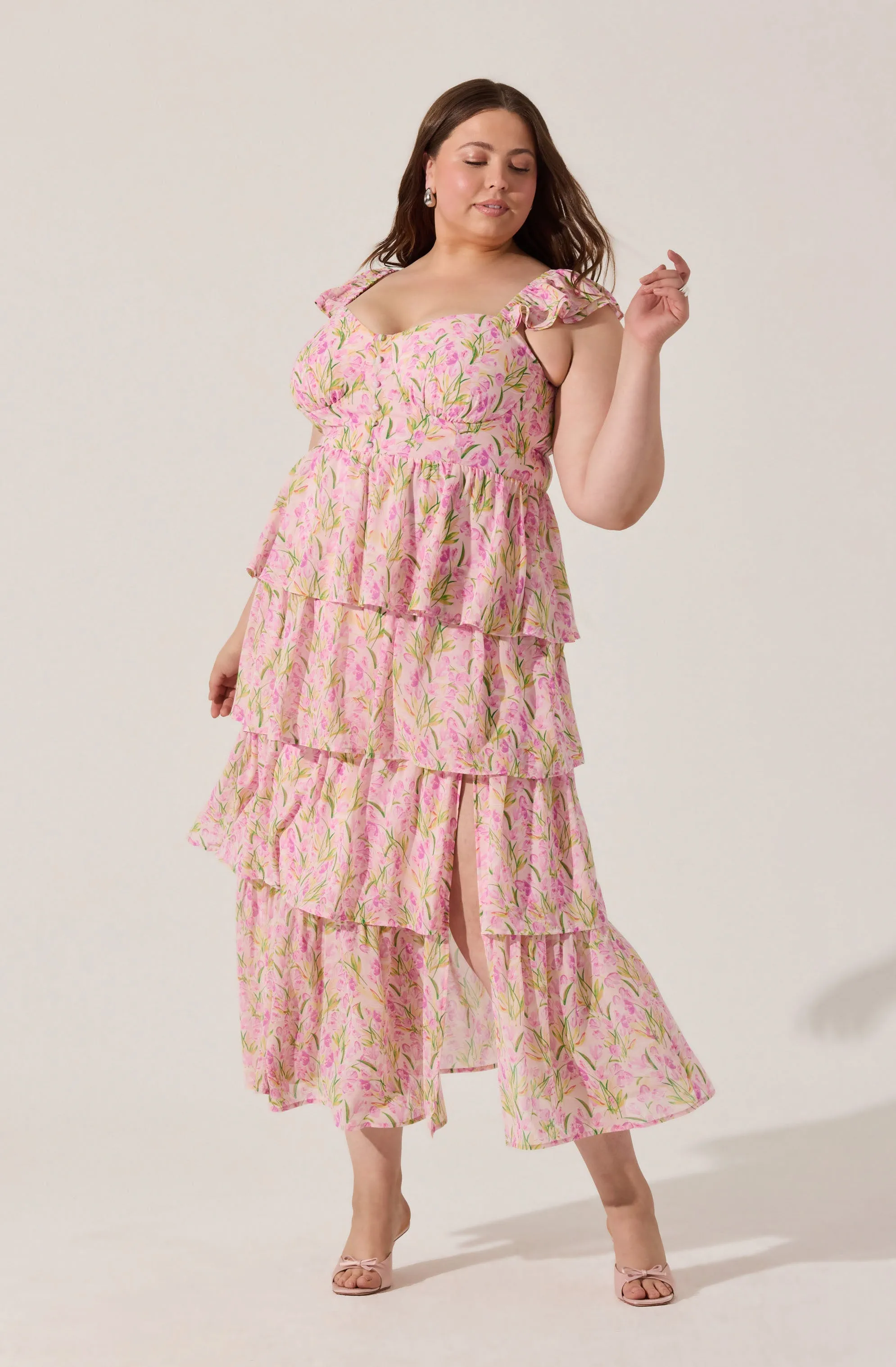 Premium Quality Midsummer Floral Tiered Maxi Dress  Almost Gone!