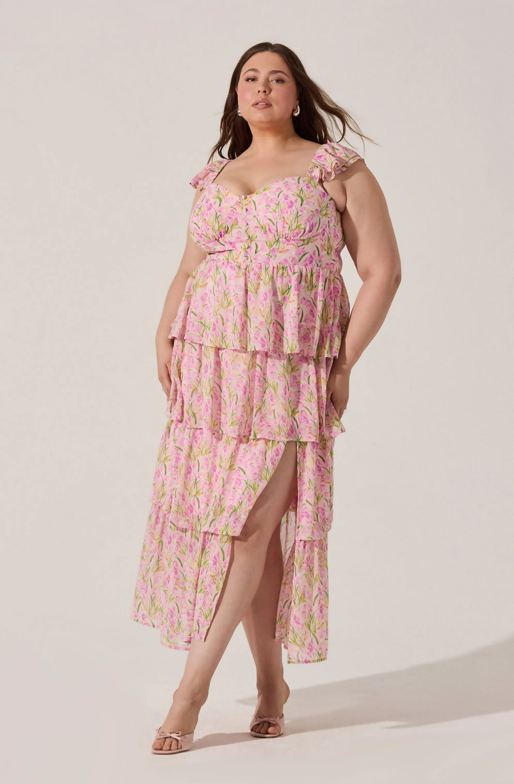 Premium Quality Midsummer Floral Tiered Maxi Dress  Almost Gone!