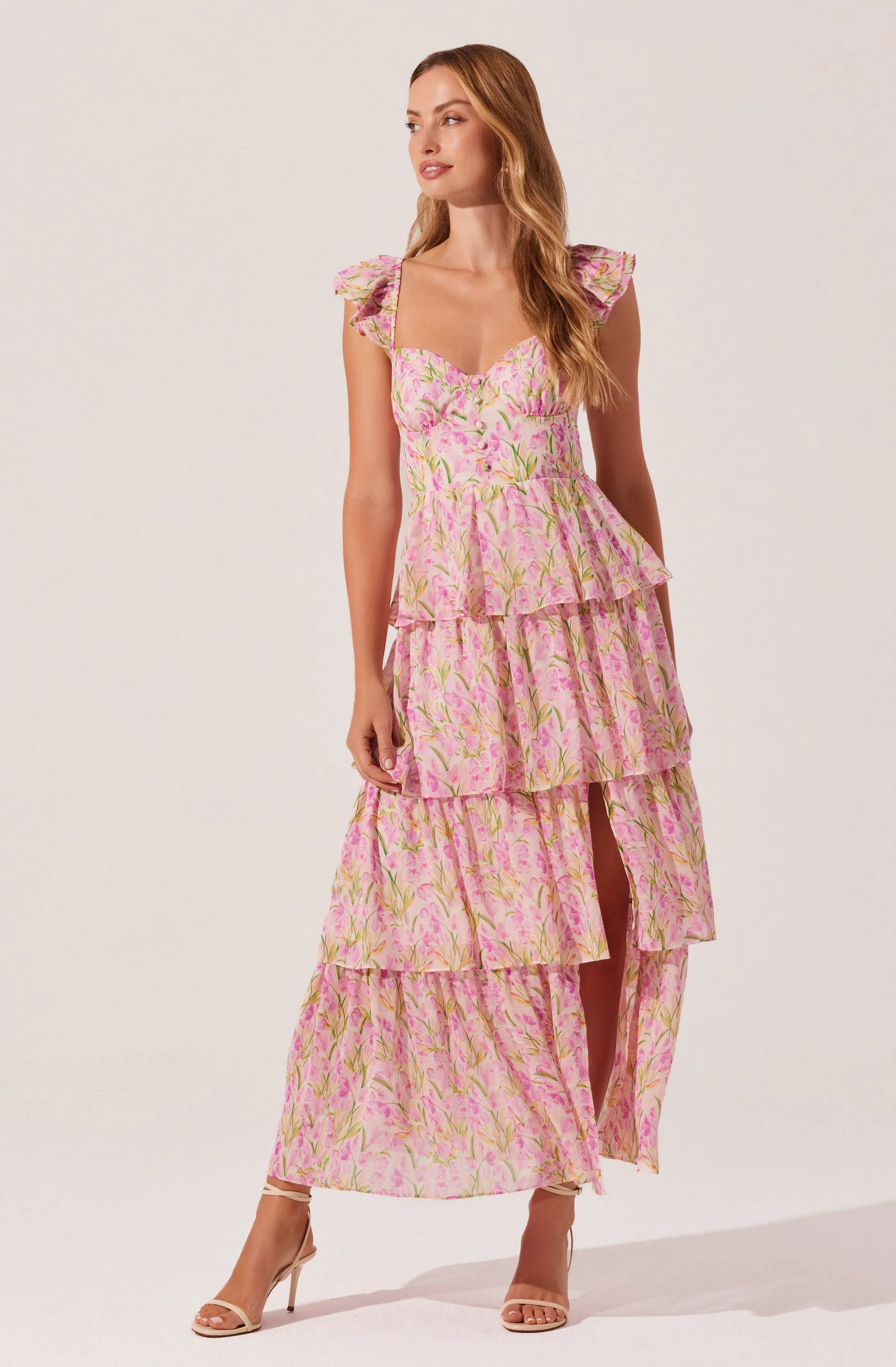 Premium Quality Midsummer Floral Tiered Maxi Dress  Almost Gone!