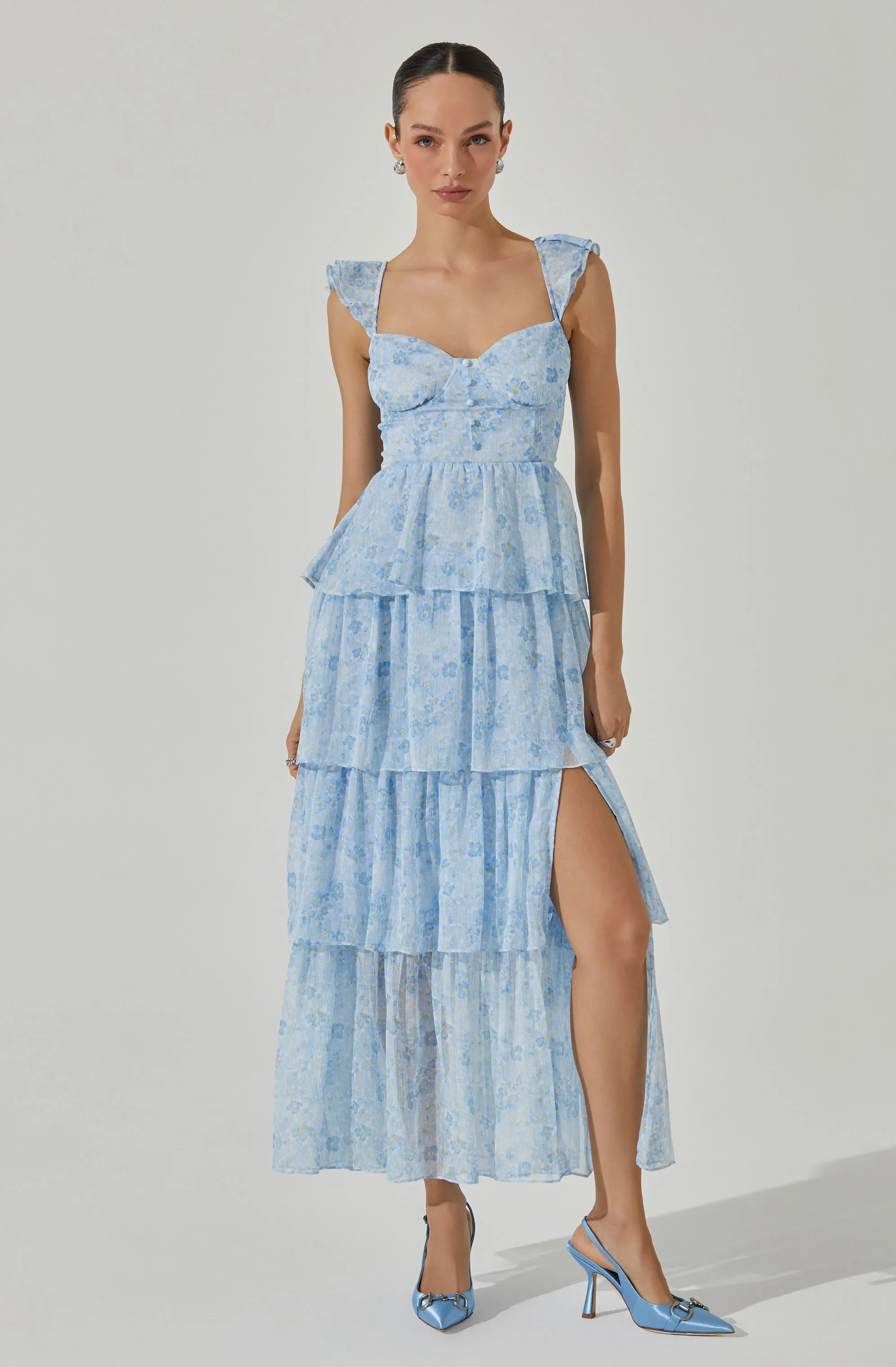 Premium Quality Midsummer Floral Tiered Maxi Dress  Almost Gone!