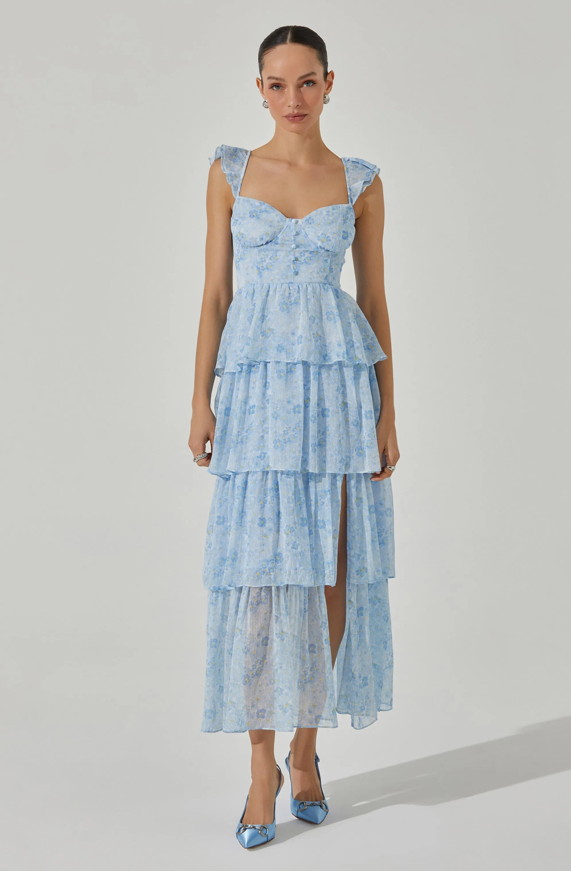 Premium Quality Midsummer Floral Tiered Maxi Dress  Almost Gone!