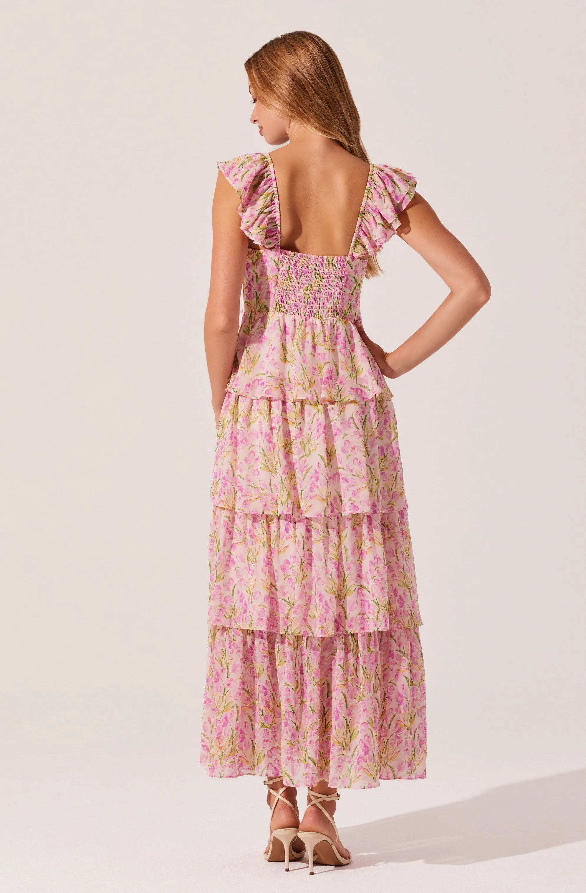 Premium Quality Midsummer Floral Tiered Maxi Dress  Almost Gone!