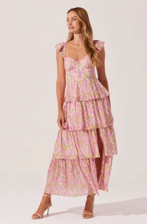 Premium Quality Midsummer Floral Tiered Maxi Dress  Almost Gone!
