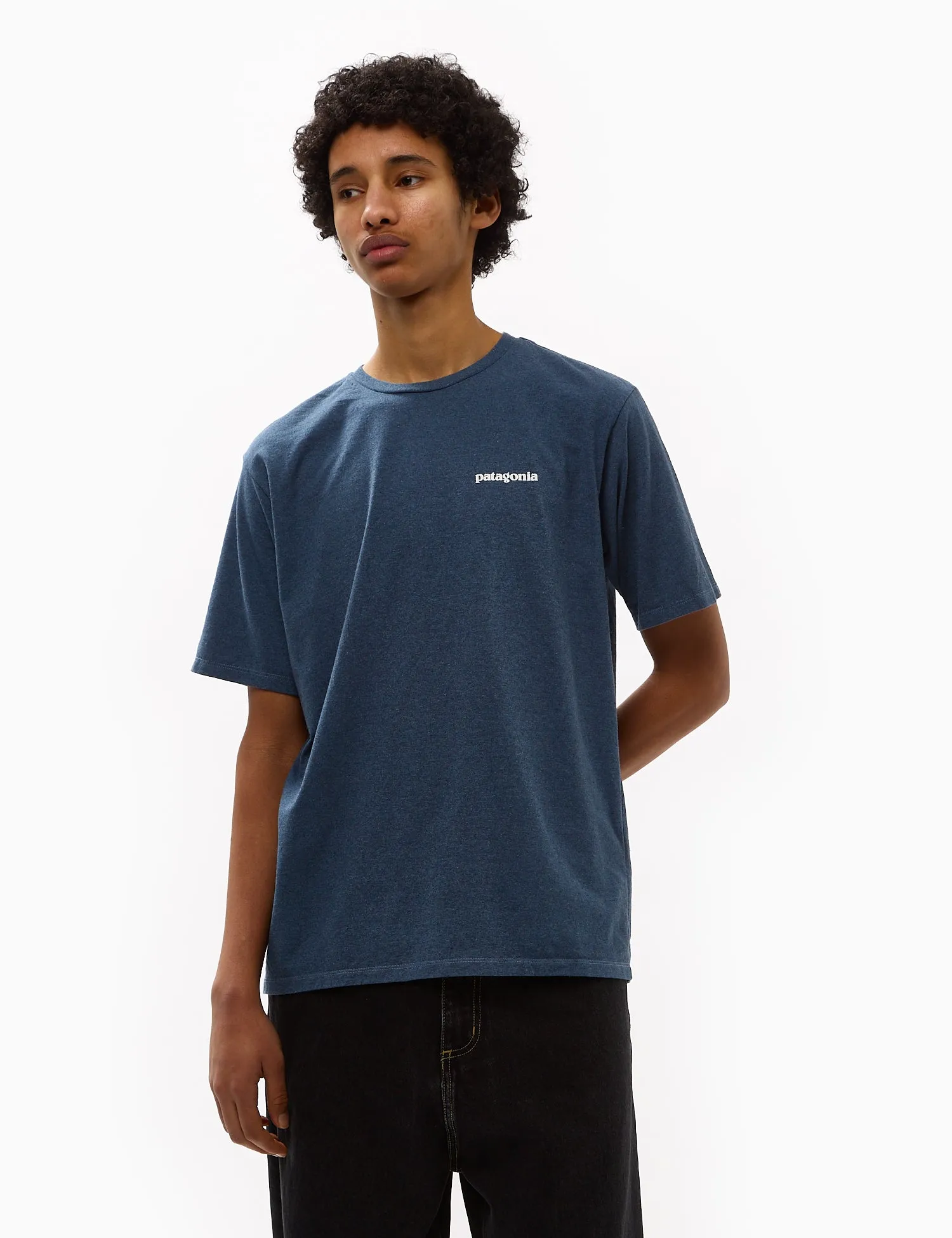 Premium Quality Patagonia P-6 Logo Responsibili-Tee T-Shirt - Utility Blue  Limited Release!