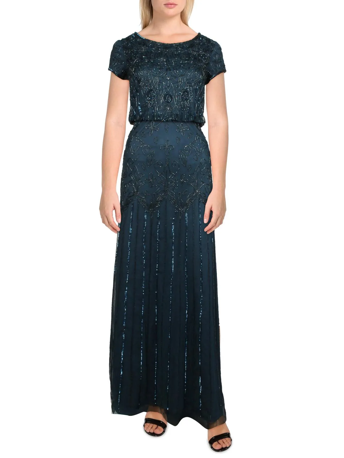 Premium Quality Womens Chiffon Embellished Formal Dress  Last Few Pieces!