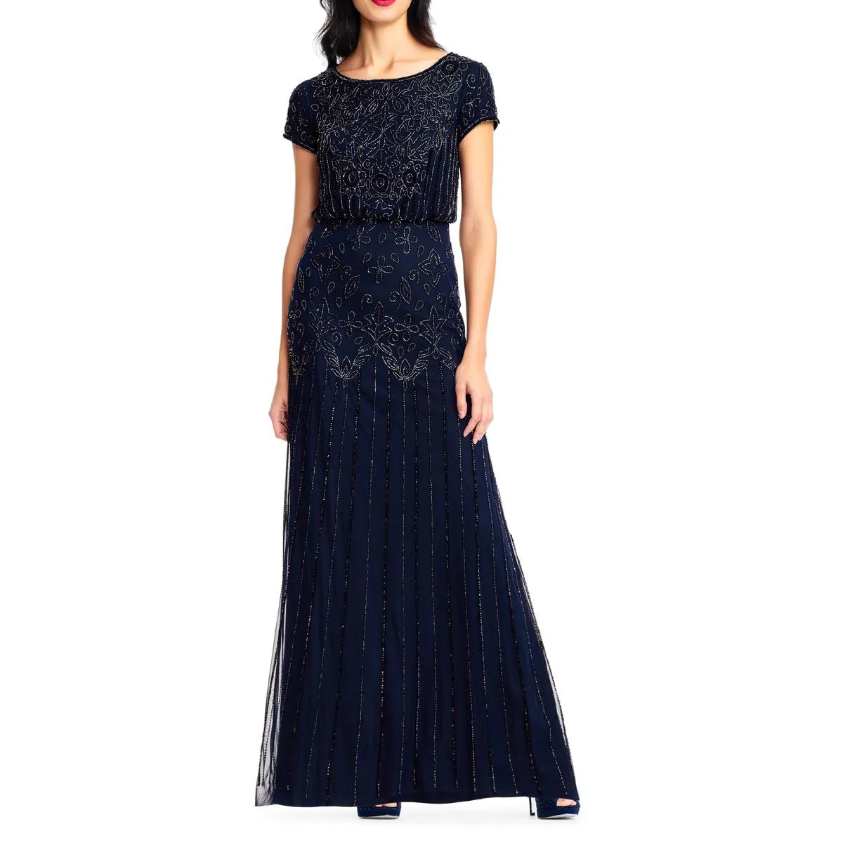Premium Quality Womens Chiffon Embellished Formal Dress  Last Few Pieces!