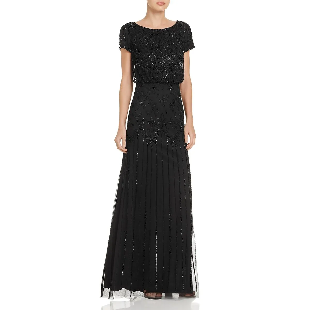 Premium Quality Womens Chiffon Embellished Formal Dress  Last Few Pieces!
