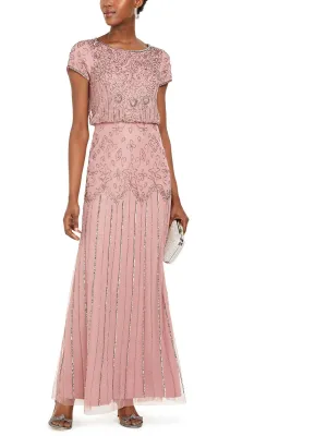 Premium Quality Womens Chiffon Embellished Formal Dress  Last Few Pieces!
