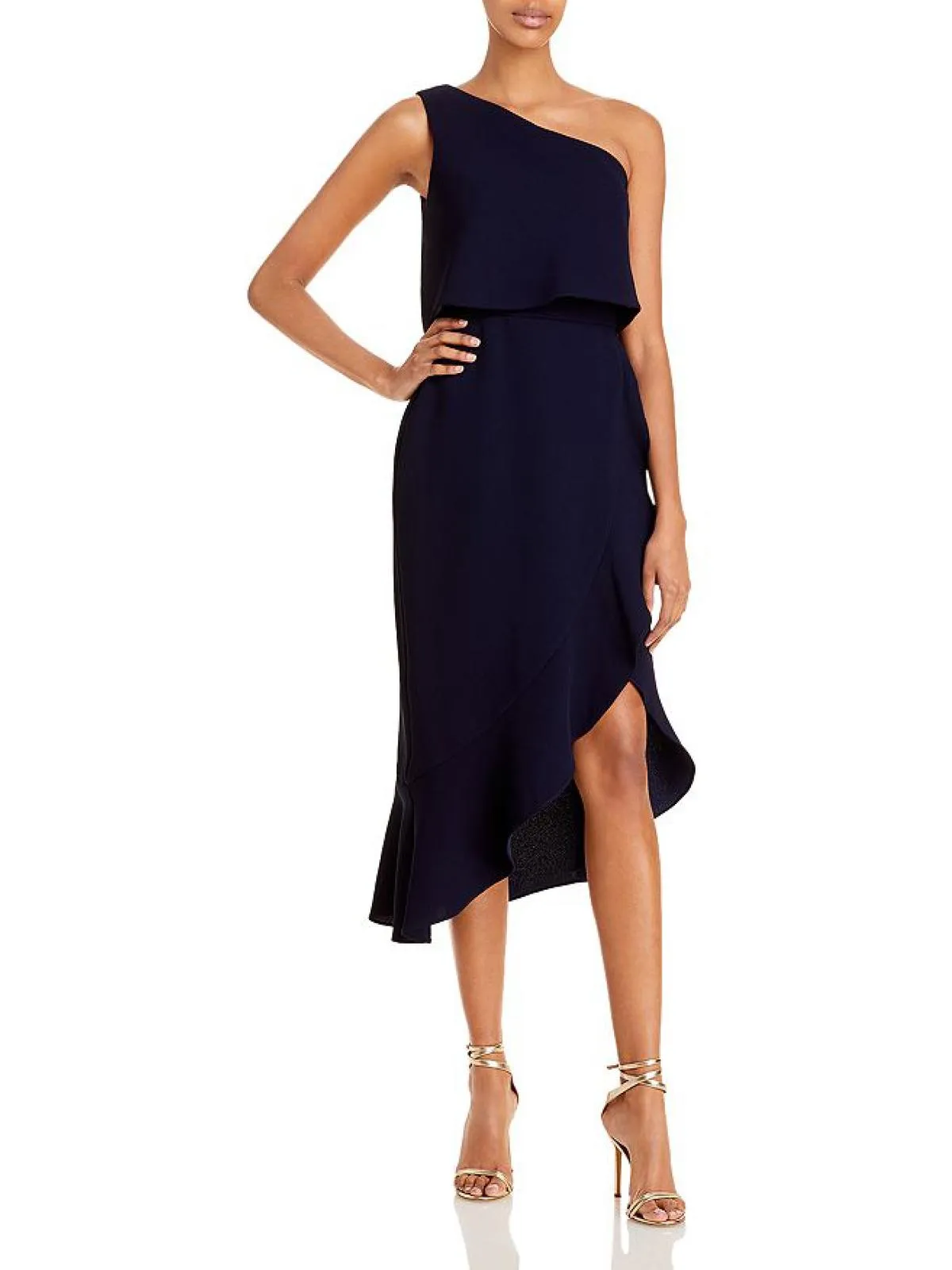 Premium Quality Womens Crepe One Shoulder Cocktail and Party Dress  Limited Stock!