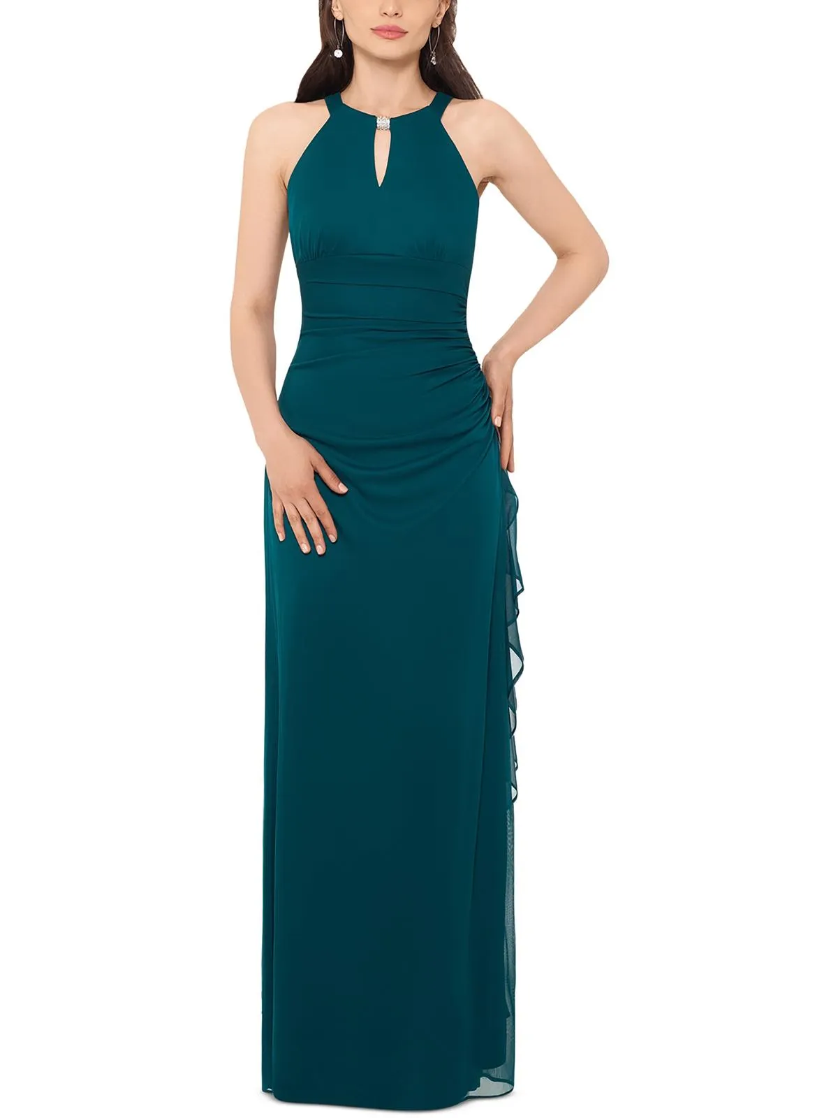 Premium Quality Womens Embellished Keyhole Evening Dress  Limited Availability!