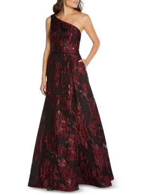 Premium Quality Womens Metalllic One Shoulder Evening Dress  Dont Miss Out!