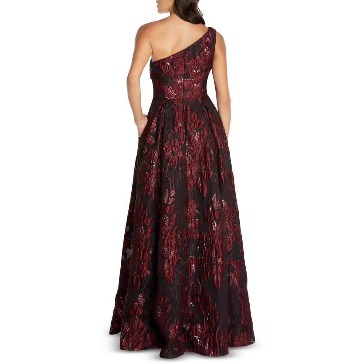 Premium Quality Womens Metalllic One Shoulder Evening Dress  Dont Miss Out!