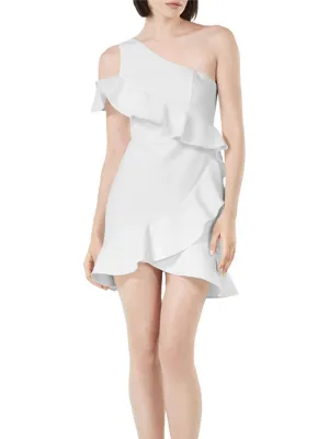 Premium Quality Womens Ruffled Mini Cocktail and Party Dress  Last Few Pieces!