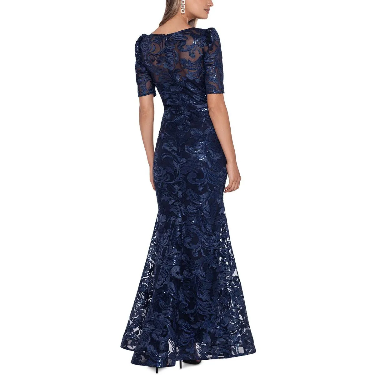 Premium Quality Womens Sequined Mesh Evening Dress  Almost Gone!