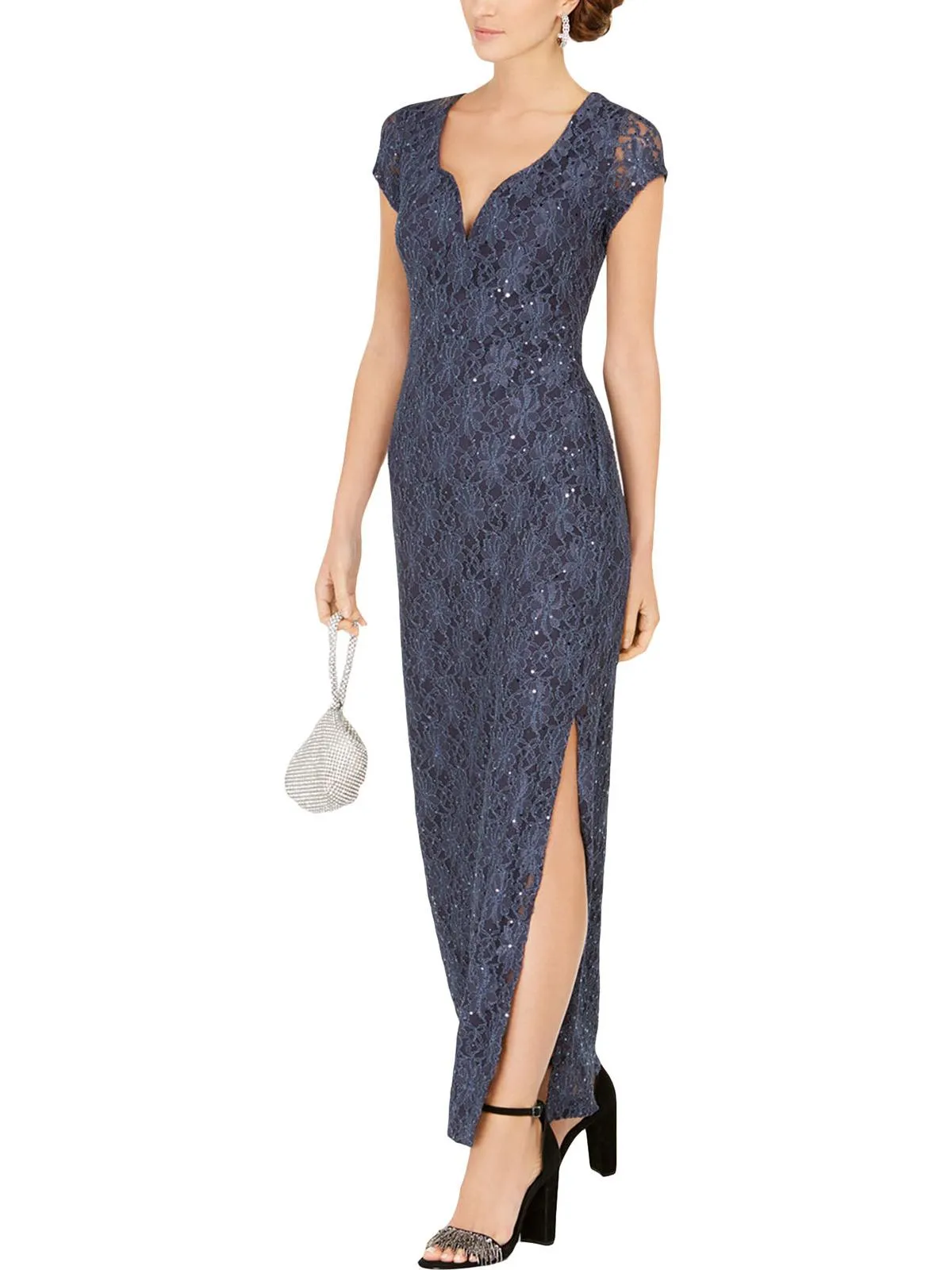 Premium Quality Womens Sweetheart Neckline Embellished Evening Dress  Going Fast!