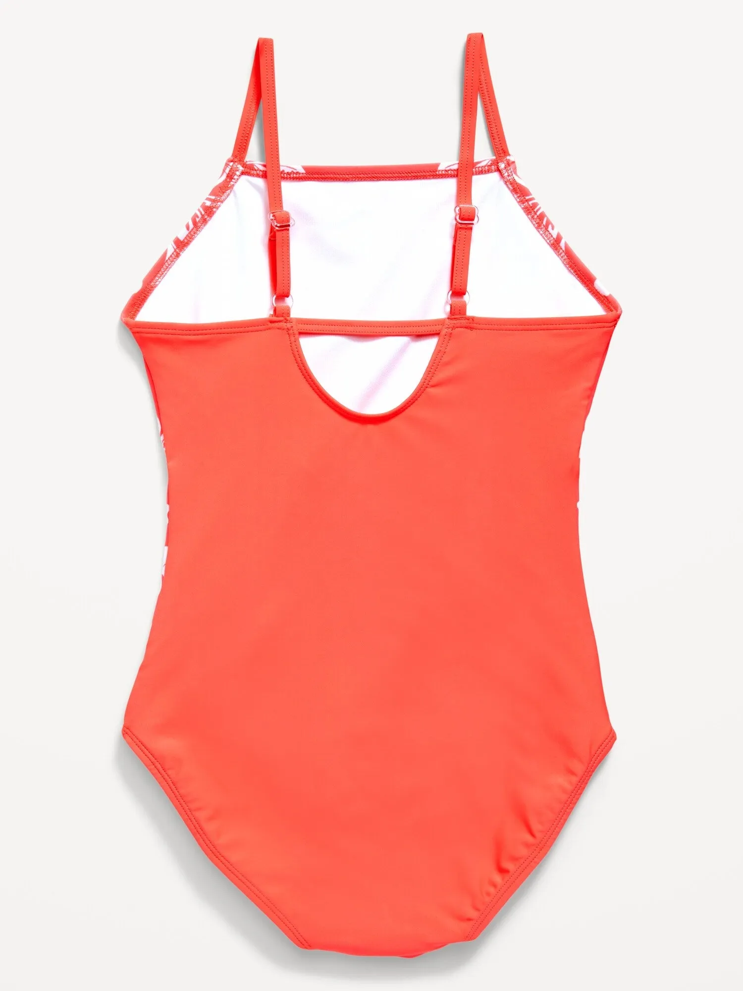 Printed Back Cutout One-Piece Swimsuit for Girls