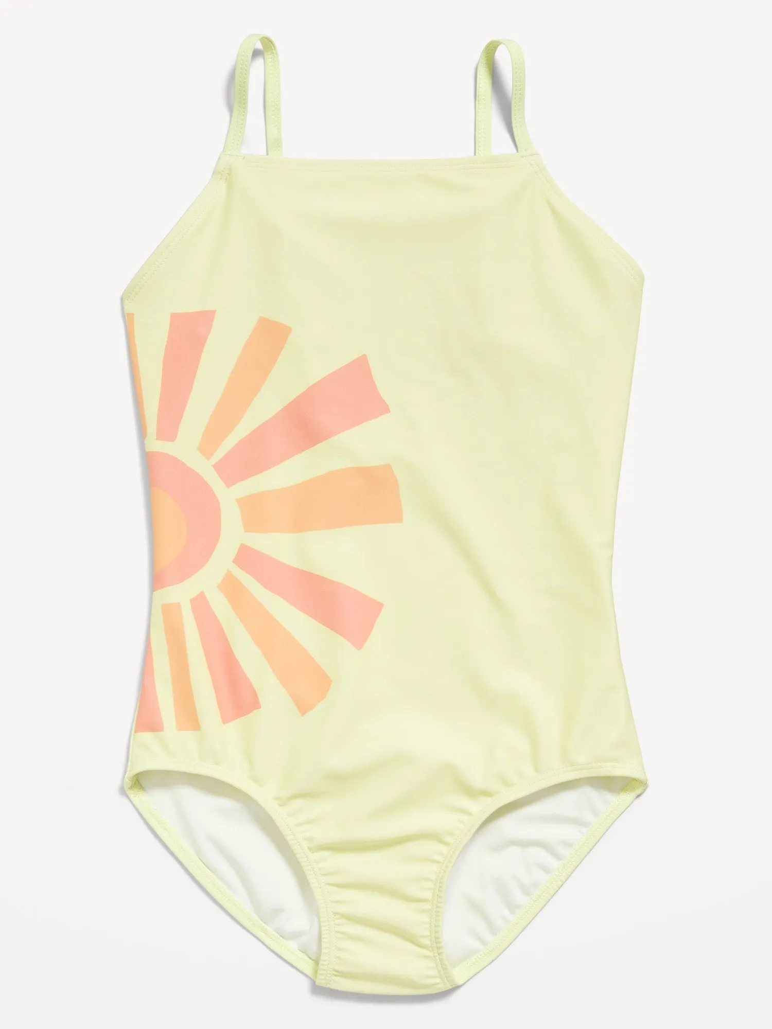 Printed Back-Cutout One-Piece Swimsuit for Girls