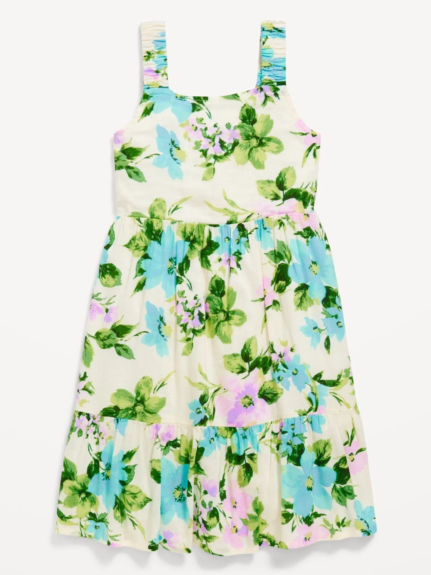 Printed Sleeveless Tiered Dress for Girls