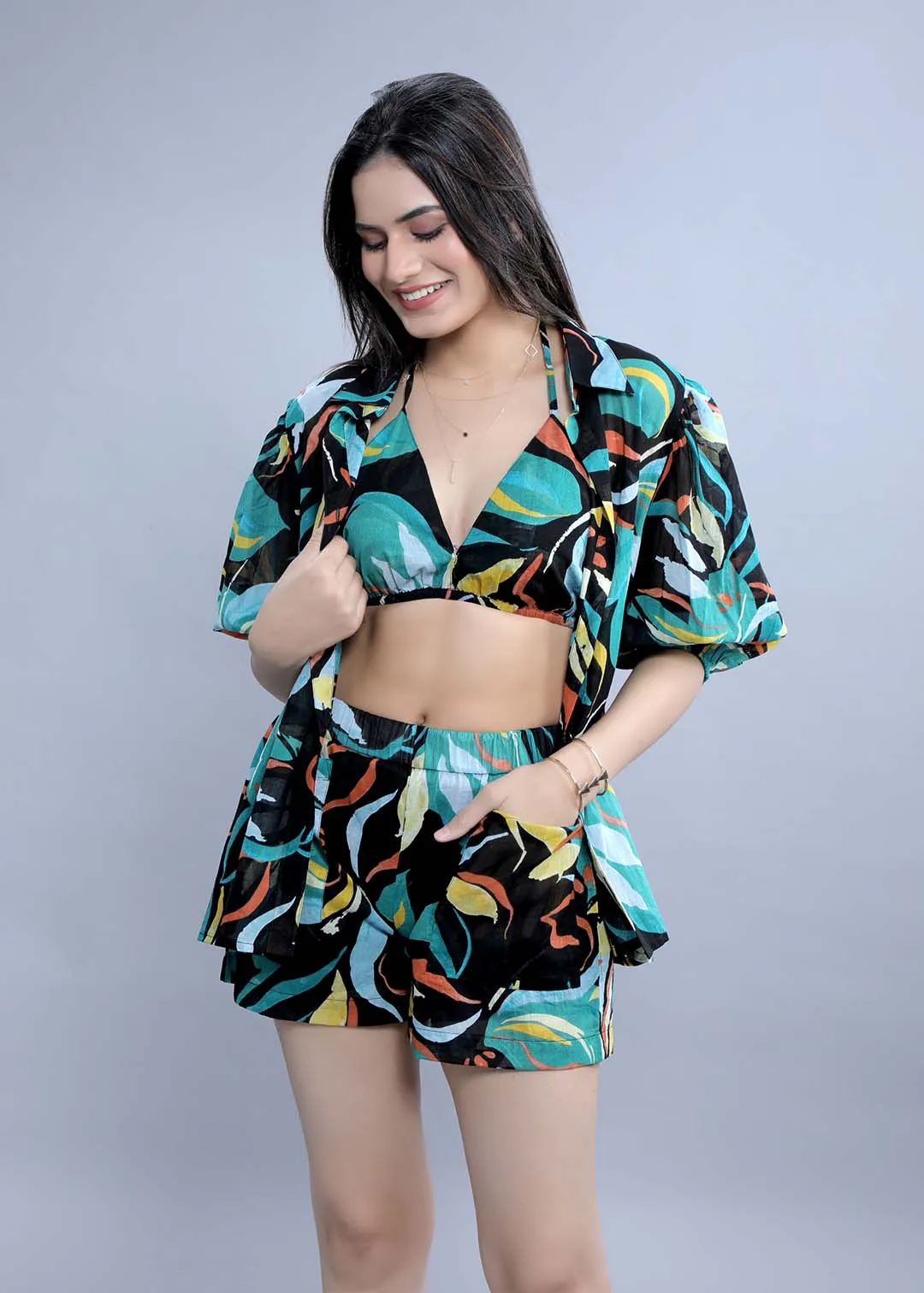 Printed Women's Shorts For Summer French Theory
