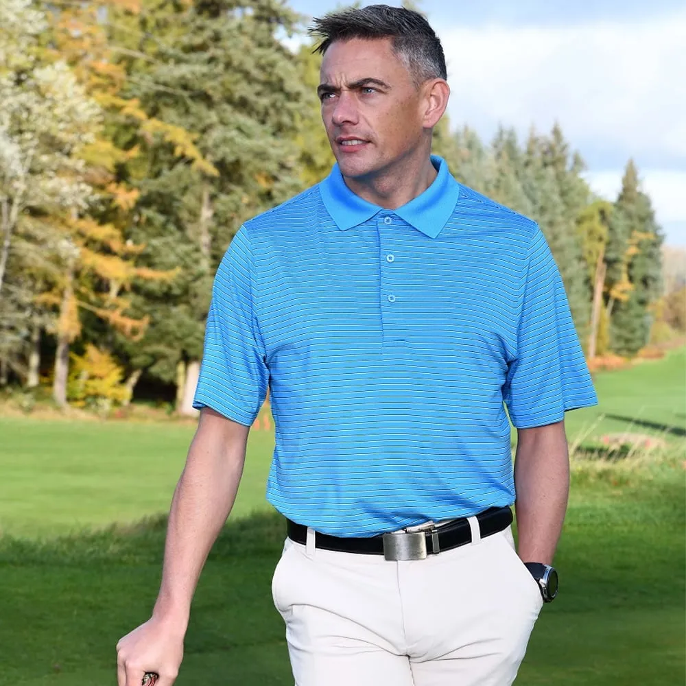 ProQuip Pro Tech Feeder Stripe Polo Shirt - Azure Blue