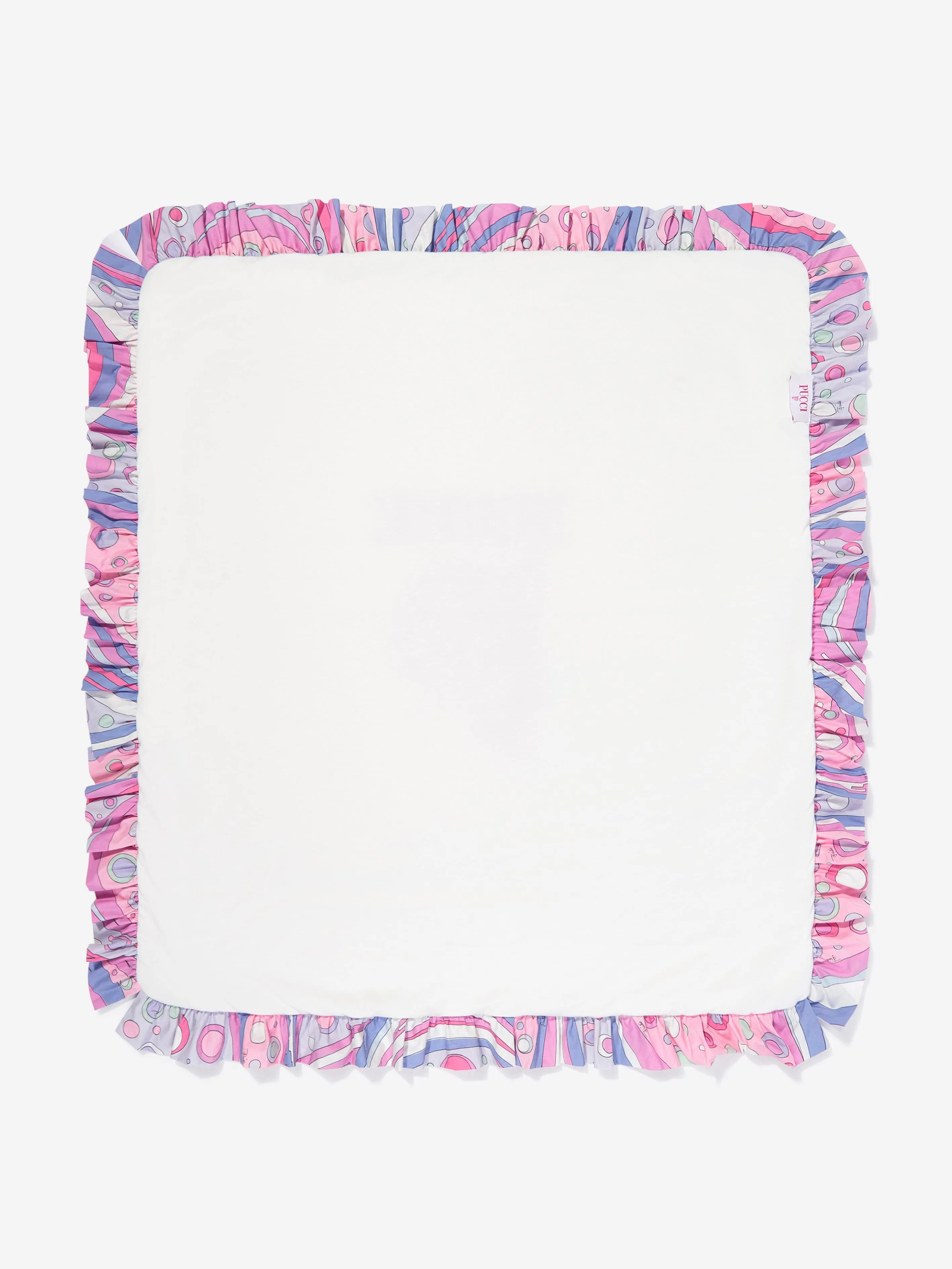 PUCCI Baby Girls Logo Blanket in Ivory (88cm)