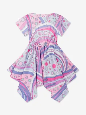 PUCCI Girls Cotton Fontane Print Dress in Pink