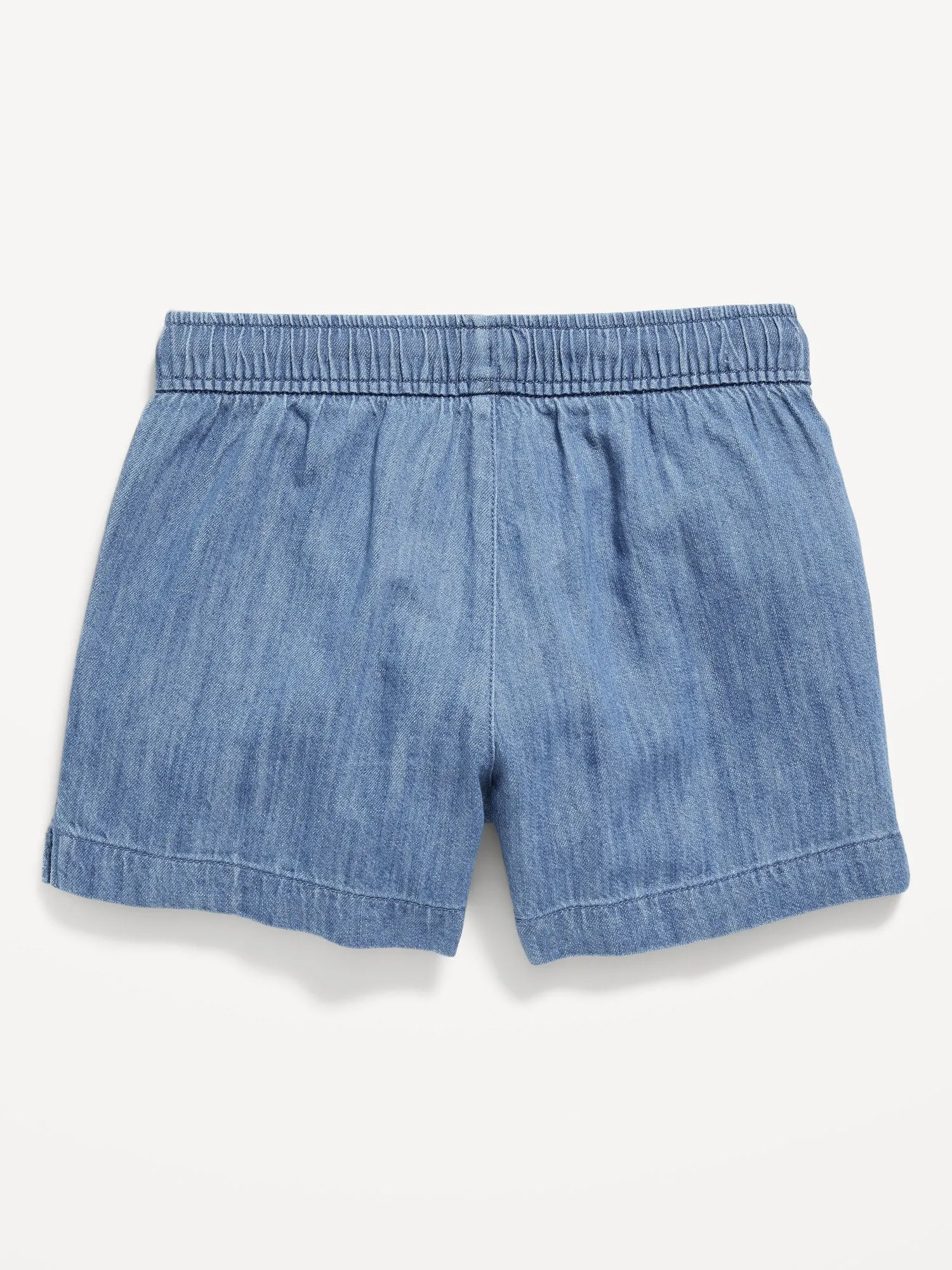Pull-On Chambray Utility Shorts for Girls