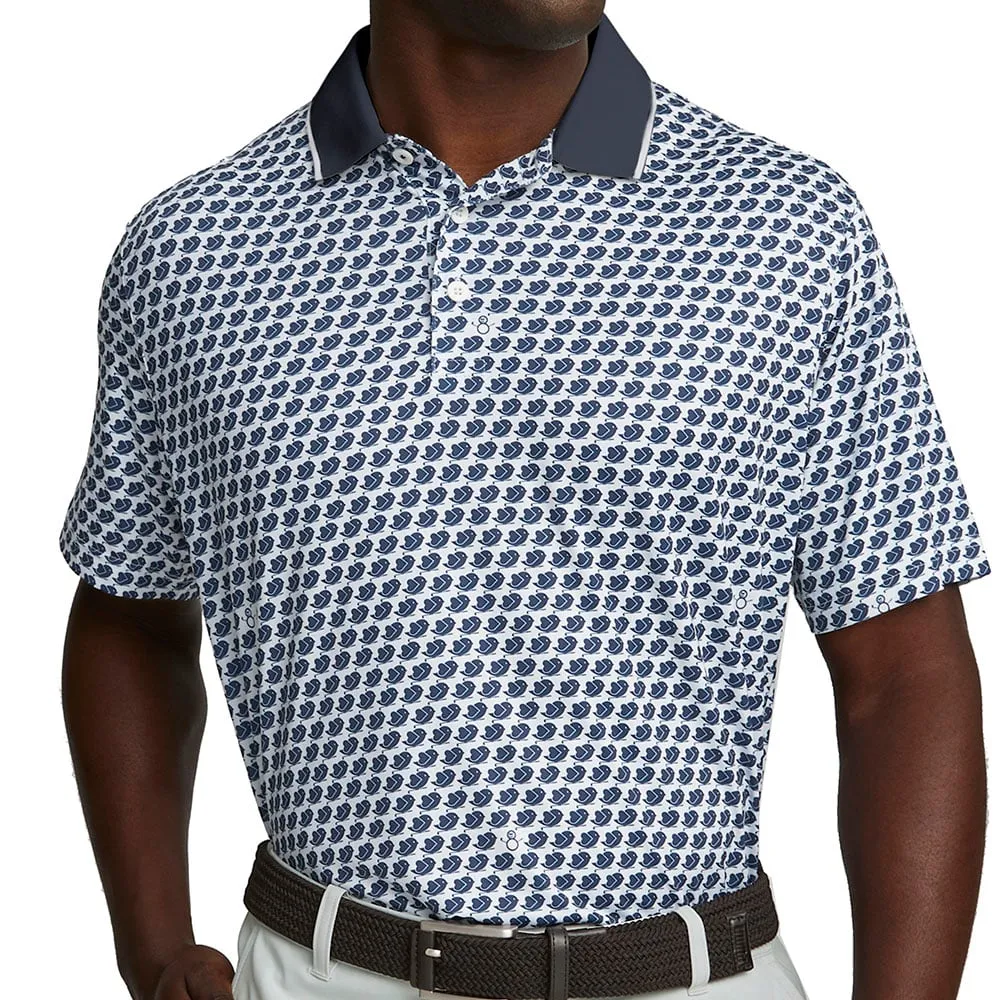 Puma MATTR Love/H8 Polo Shirt - Bright White/Navy Blazer