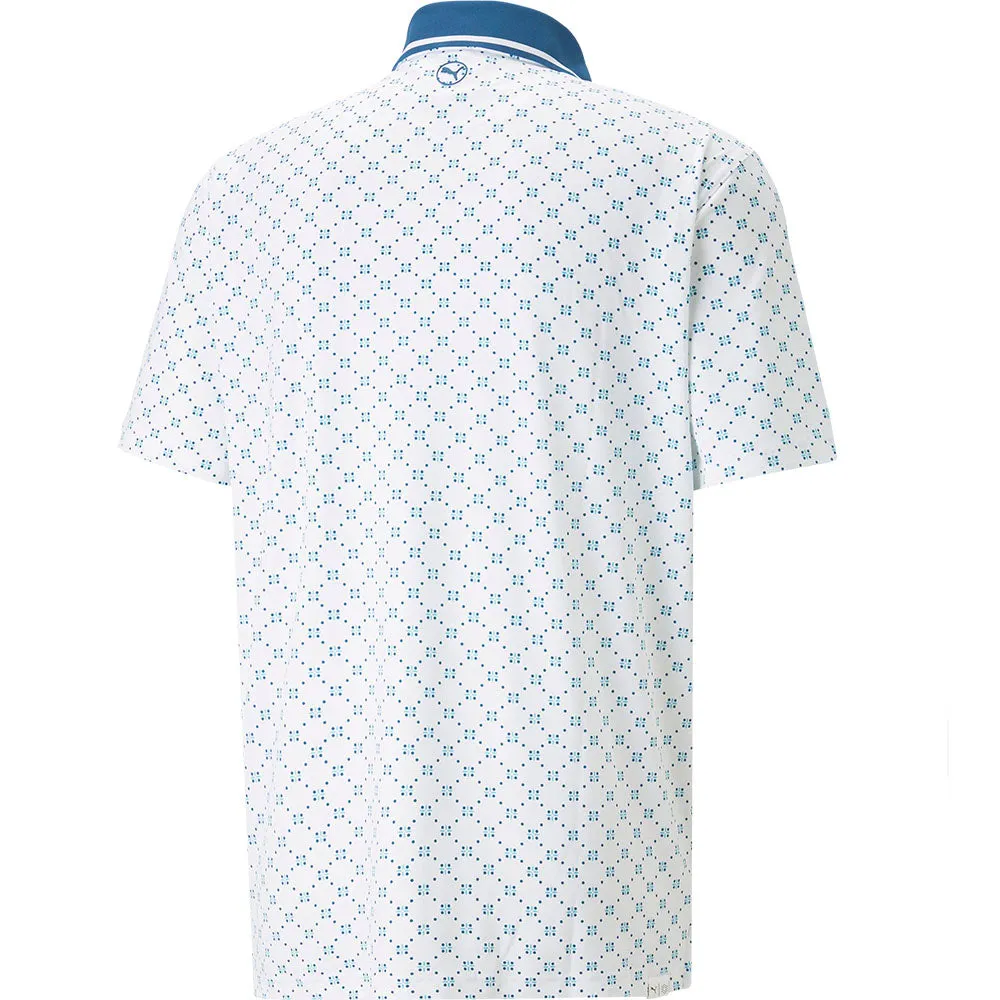 Puma MATTR Rochester Polo Shirt - Bright White/Lake Blue