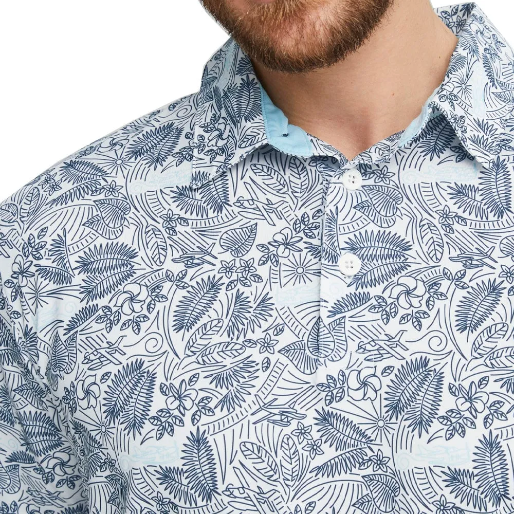 Puma MATTR Seaplanes Polo Shirt - Navy Blazer/Tropical Aqua