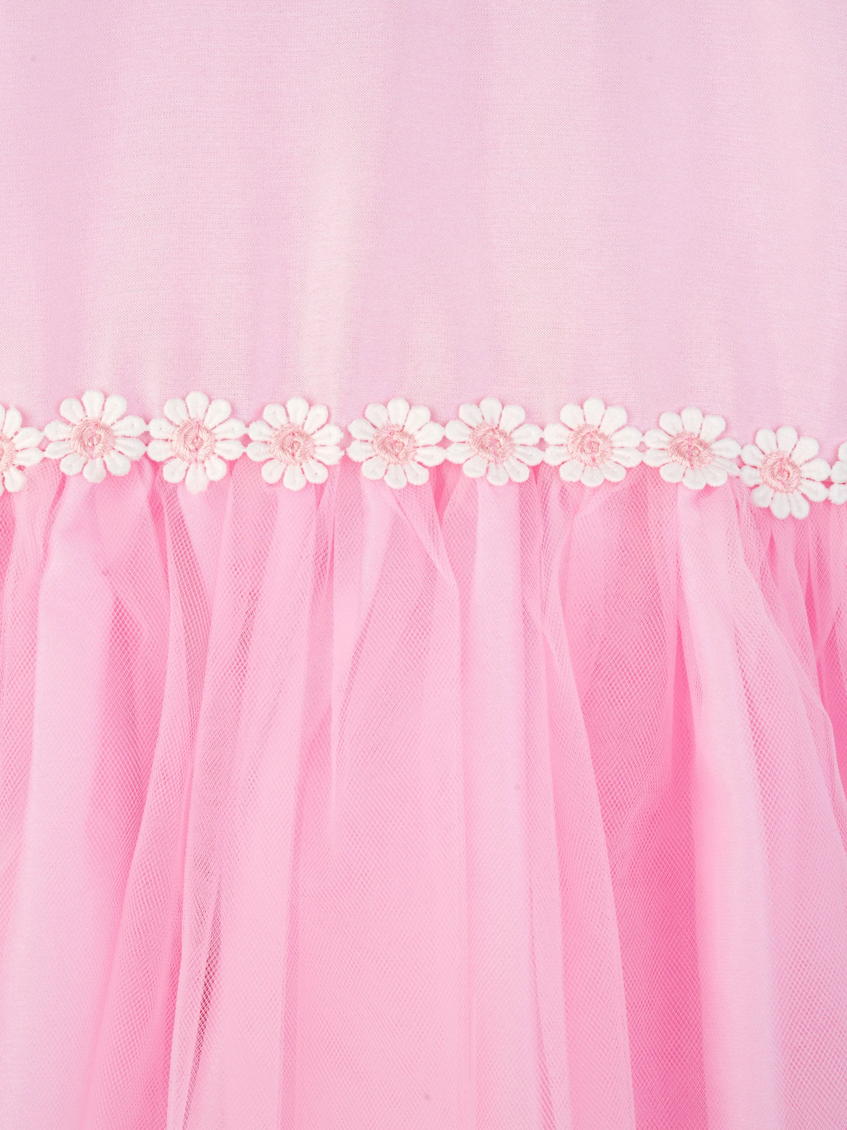 Rachel Riley Girls Daisy Tulle Dress in Pink