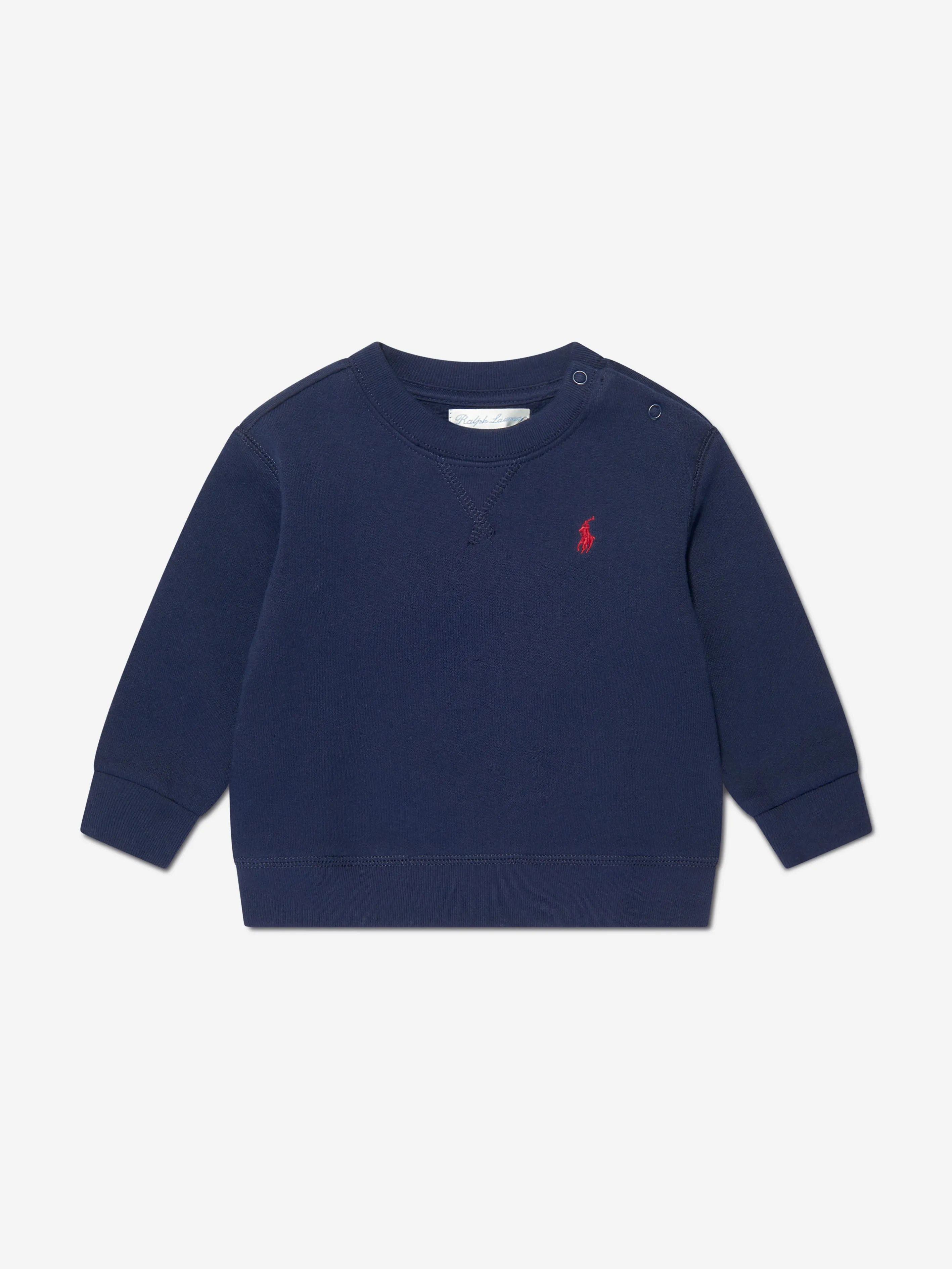Ralph Lauren Baby Boys Logo Sweatshirt in Navy