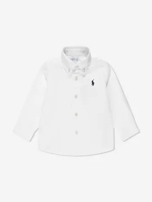 Ralph Lauren Boys Slim Fit Oxford Shirt in White