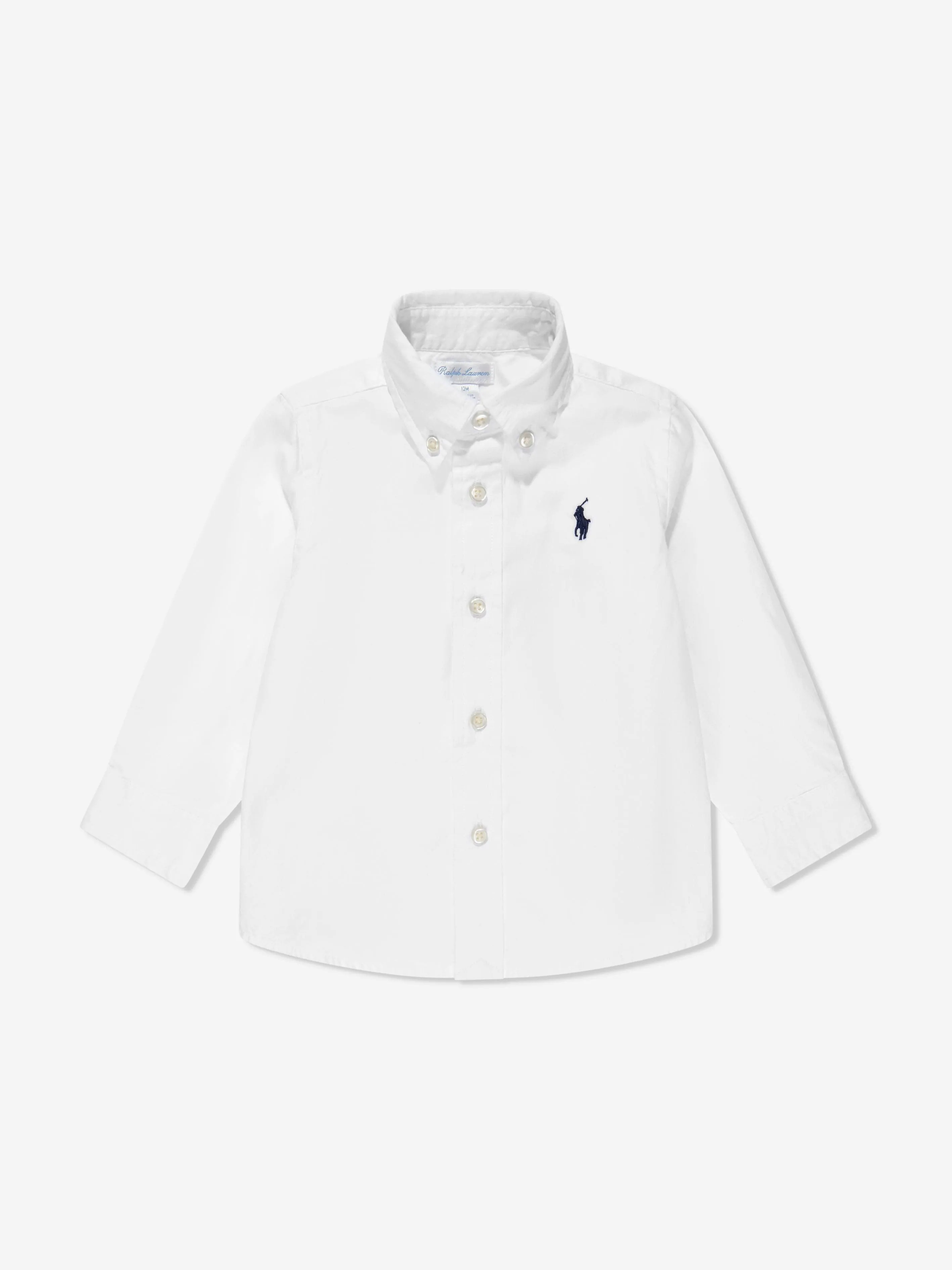 Ralph Lauren Boys Slim Fit Oxford Shirt in White