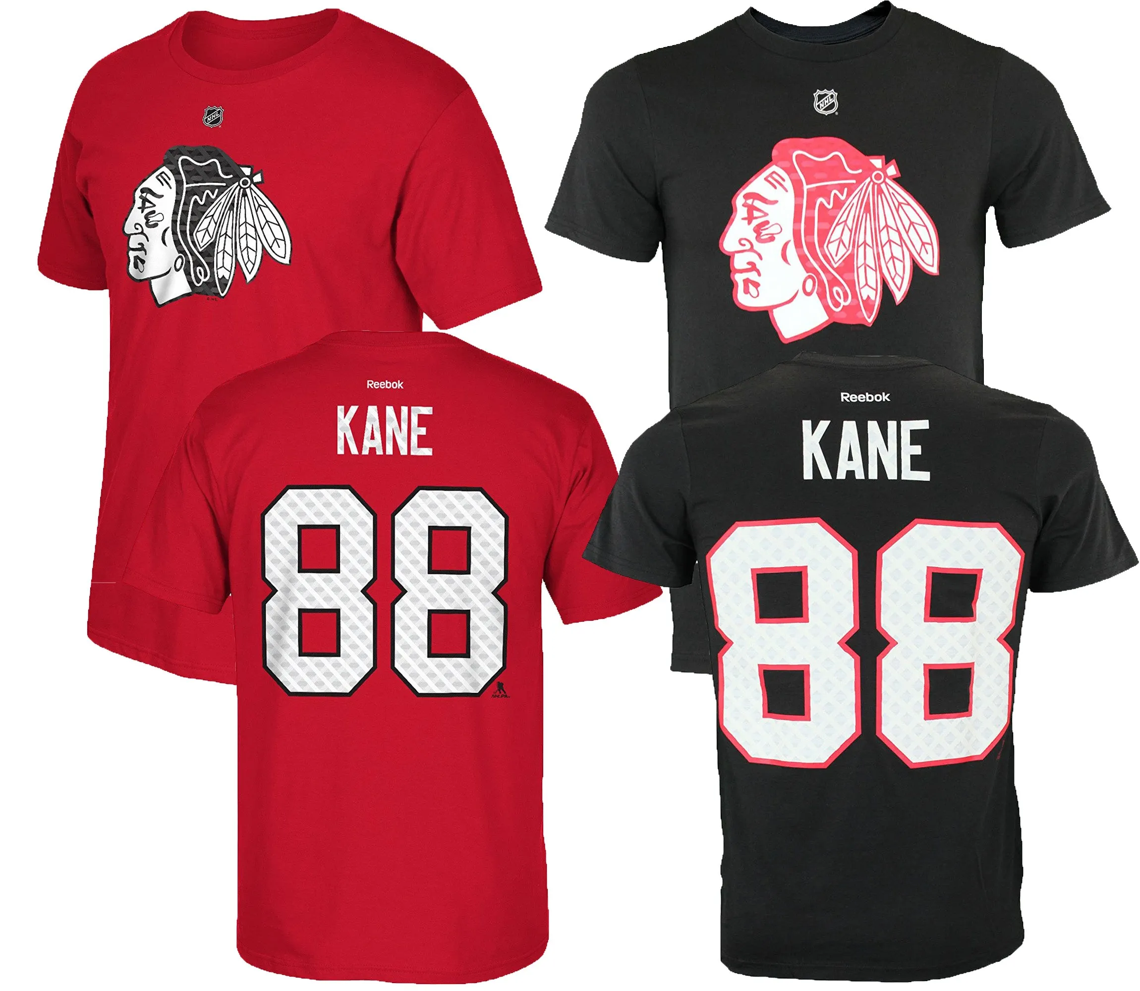 Reebok NHL Chicago Blackhawks Patrick Kane #88 Tri-Blend Matrix T-Shirt, Color Options