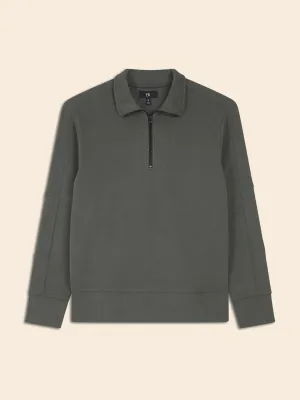 Ribbed Half-Zip Sweatshirt Banana Republic