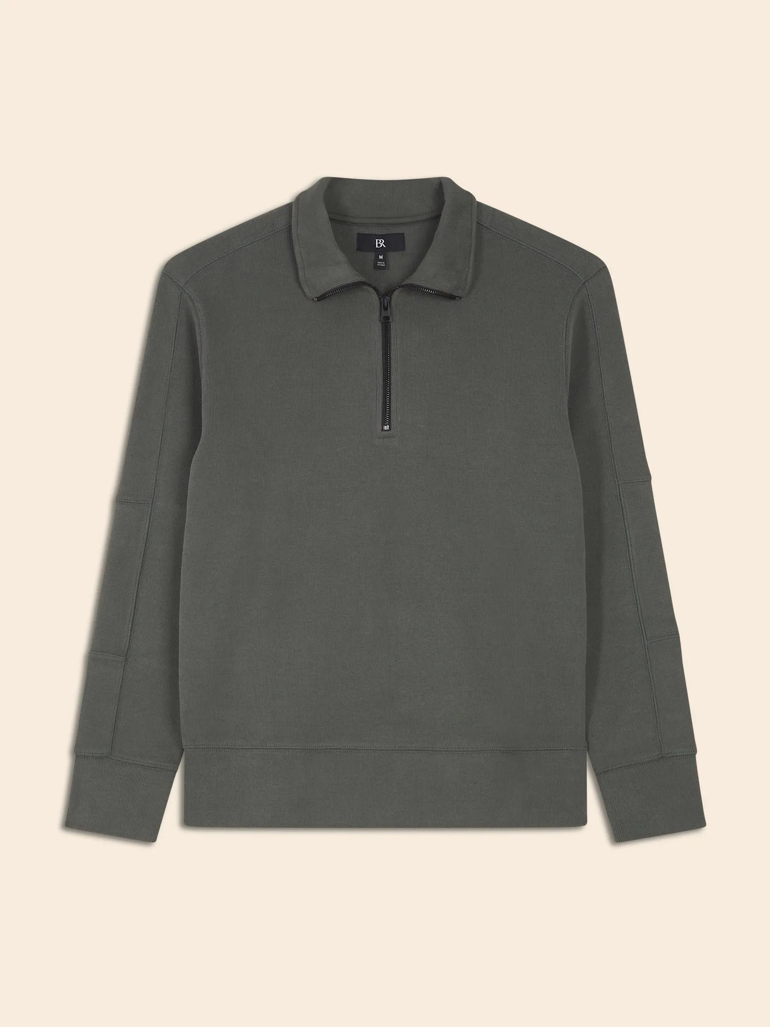 Ribbed Half-Zip Sweatshirt Banana Republic