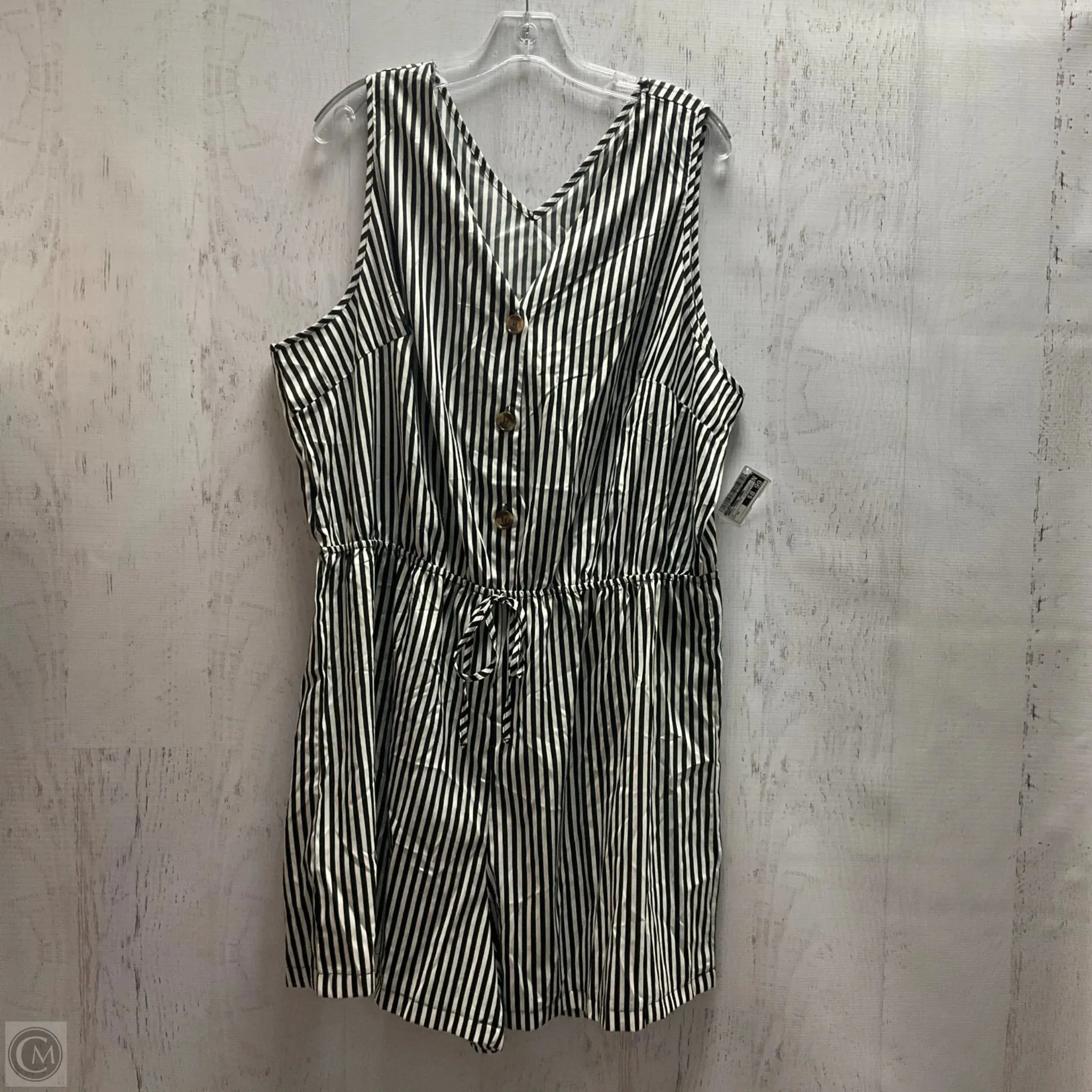 Romper By Shein In Striped Pattern, Size: 4x