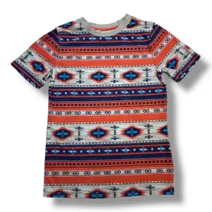 Ruff Hewn Youth Boy Size 10/12 YMD Aztec Print Short Sleeve Shirt