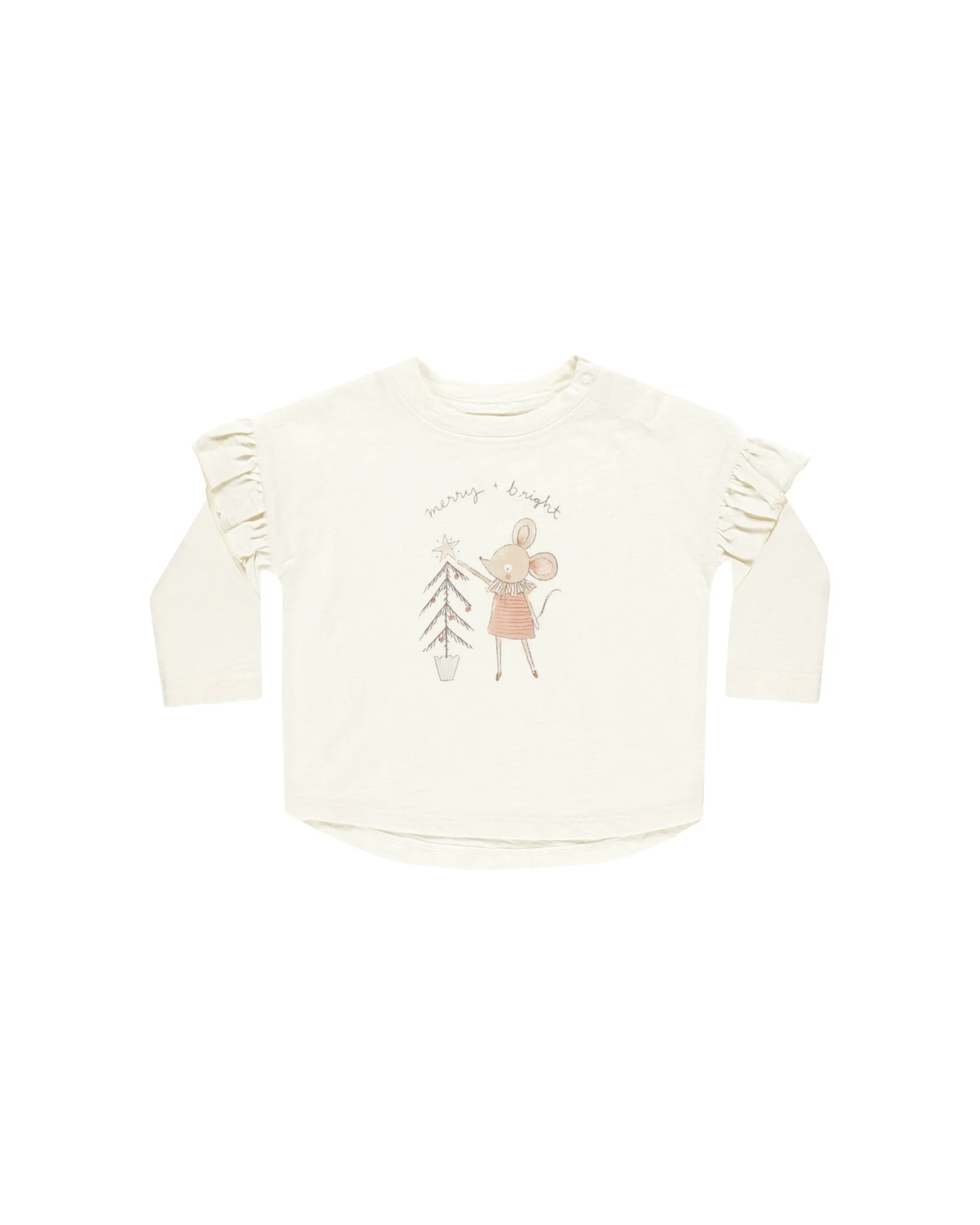 Ruffle Long Sleeve Tee || Mouse