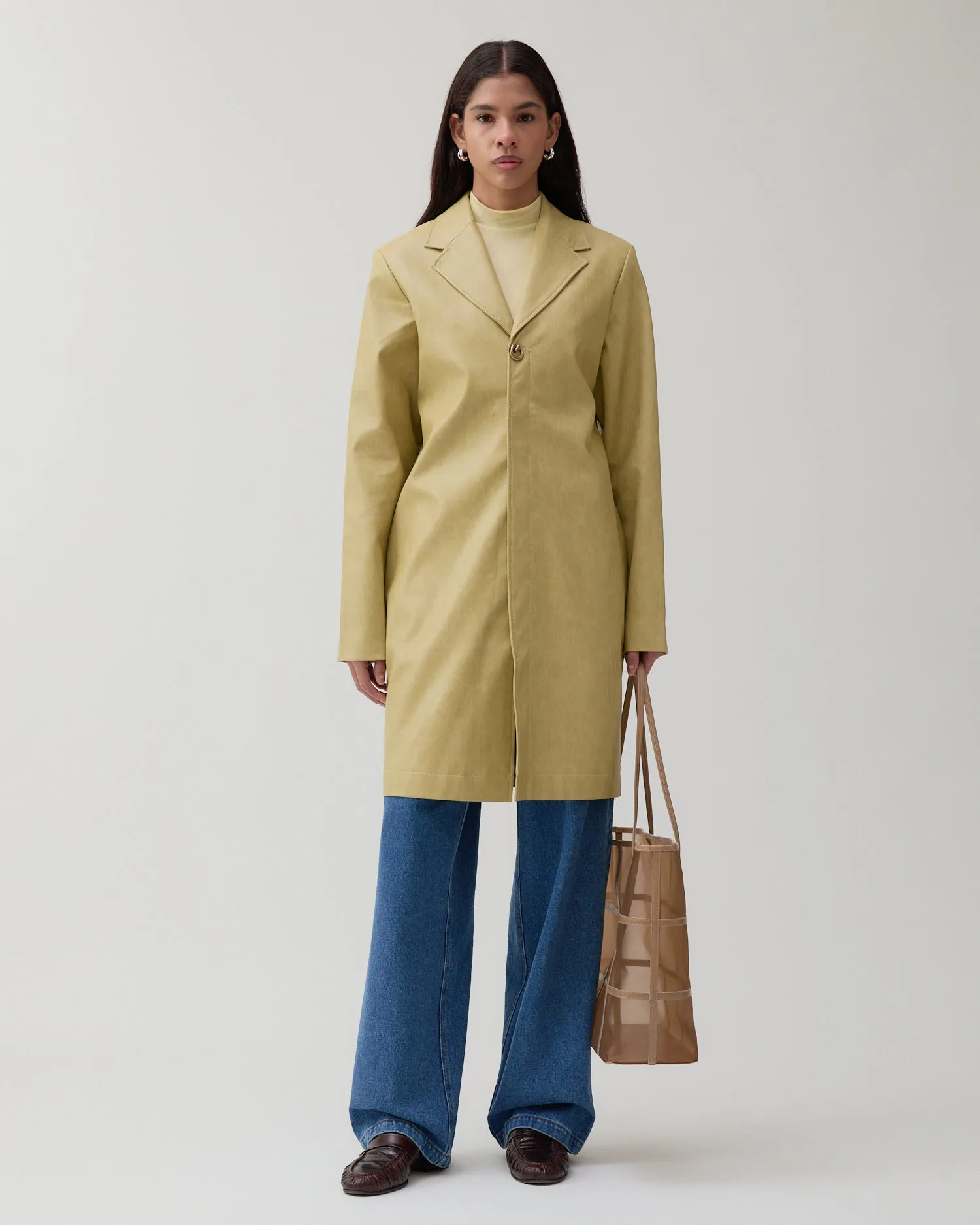 Samantha Jacket Faux Leather Beige