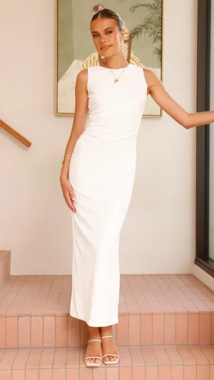 Sarsha Boatneck Maxi Dress - White Billy J