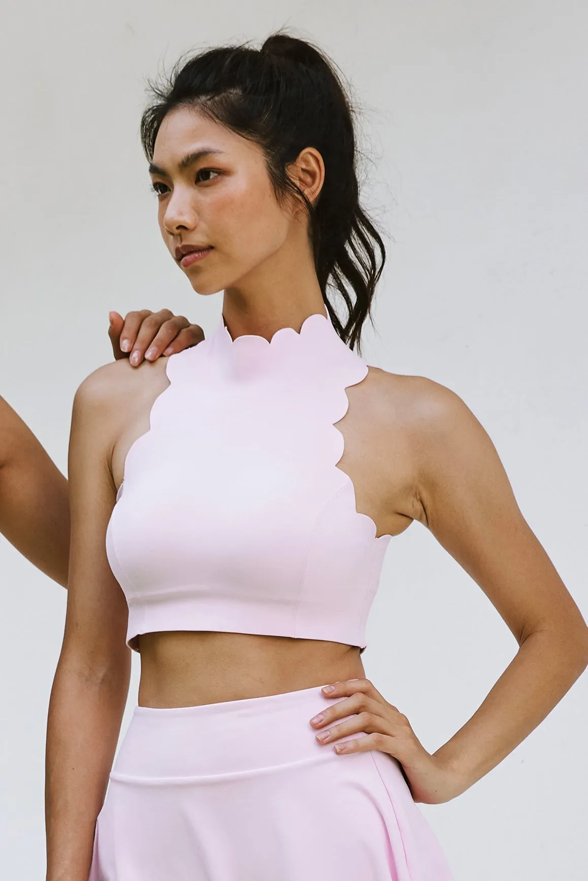 Scallop Back Mock Neck Bra WISKII