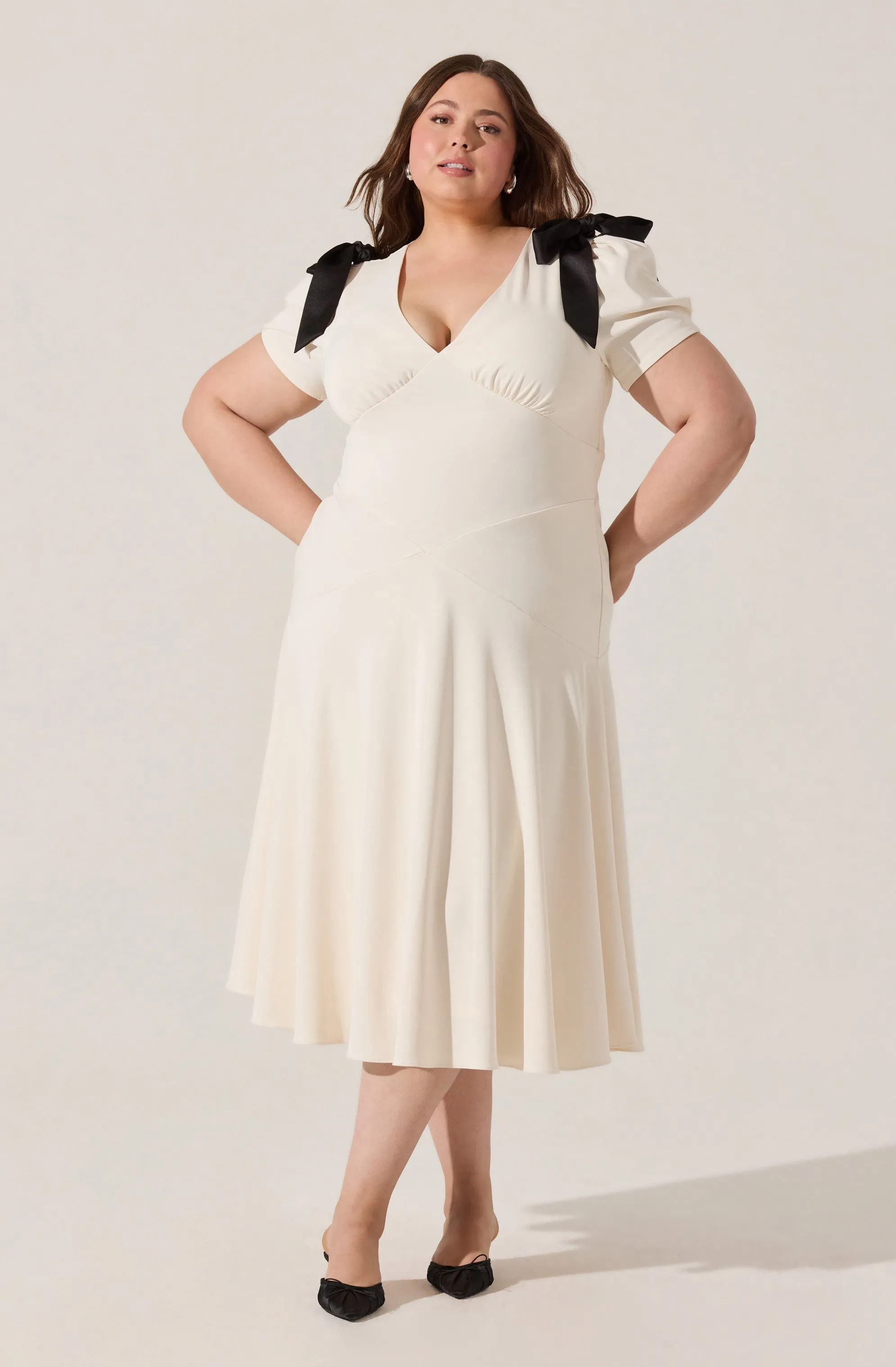 Selling Fast Ciela Bow Puff Sleeve Dress  Ends Soon!