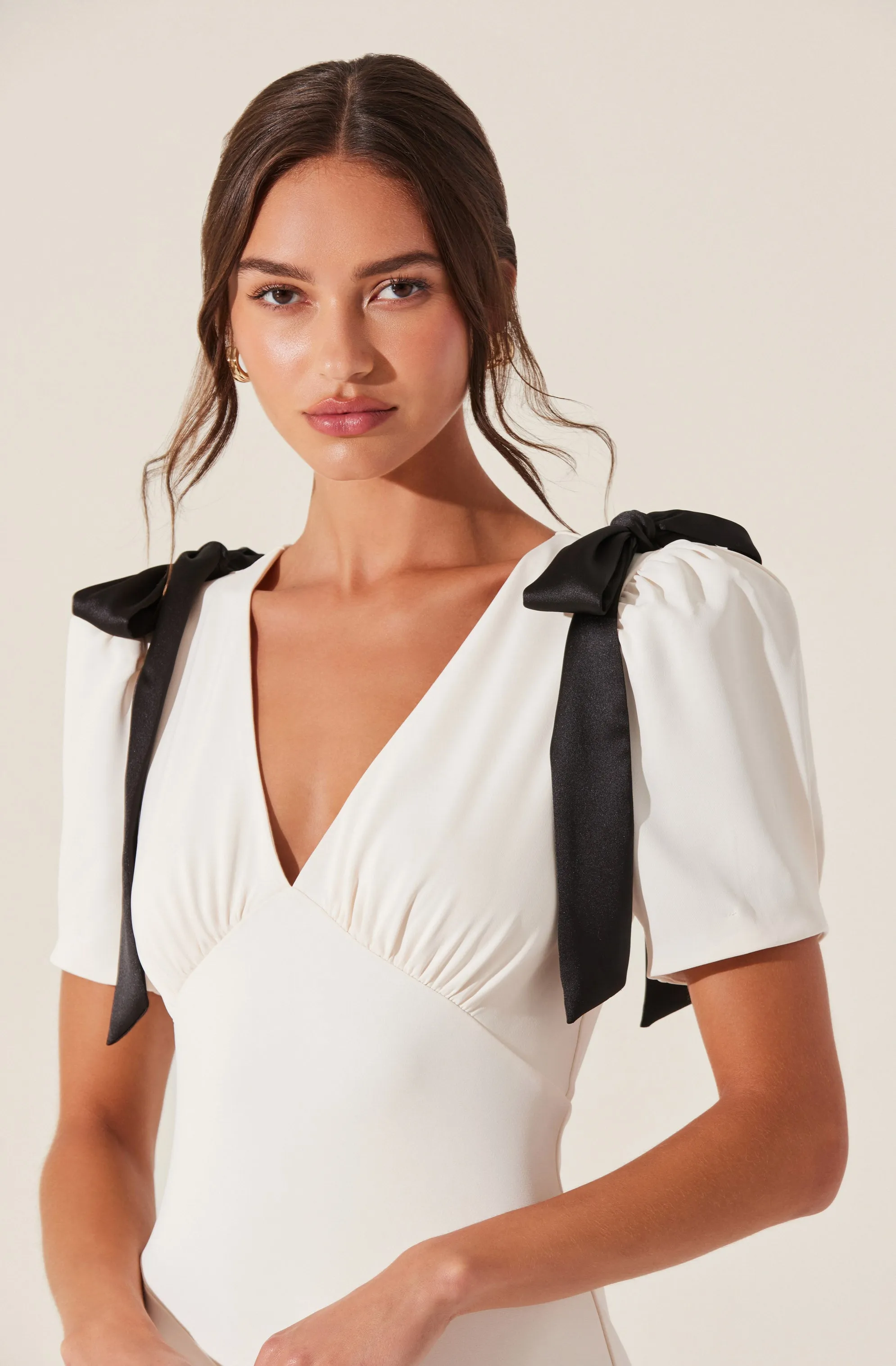 Selling Fast Ciela Bow Puff Sleeve Dress  Ends Soon!