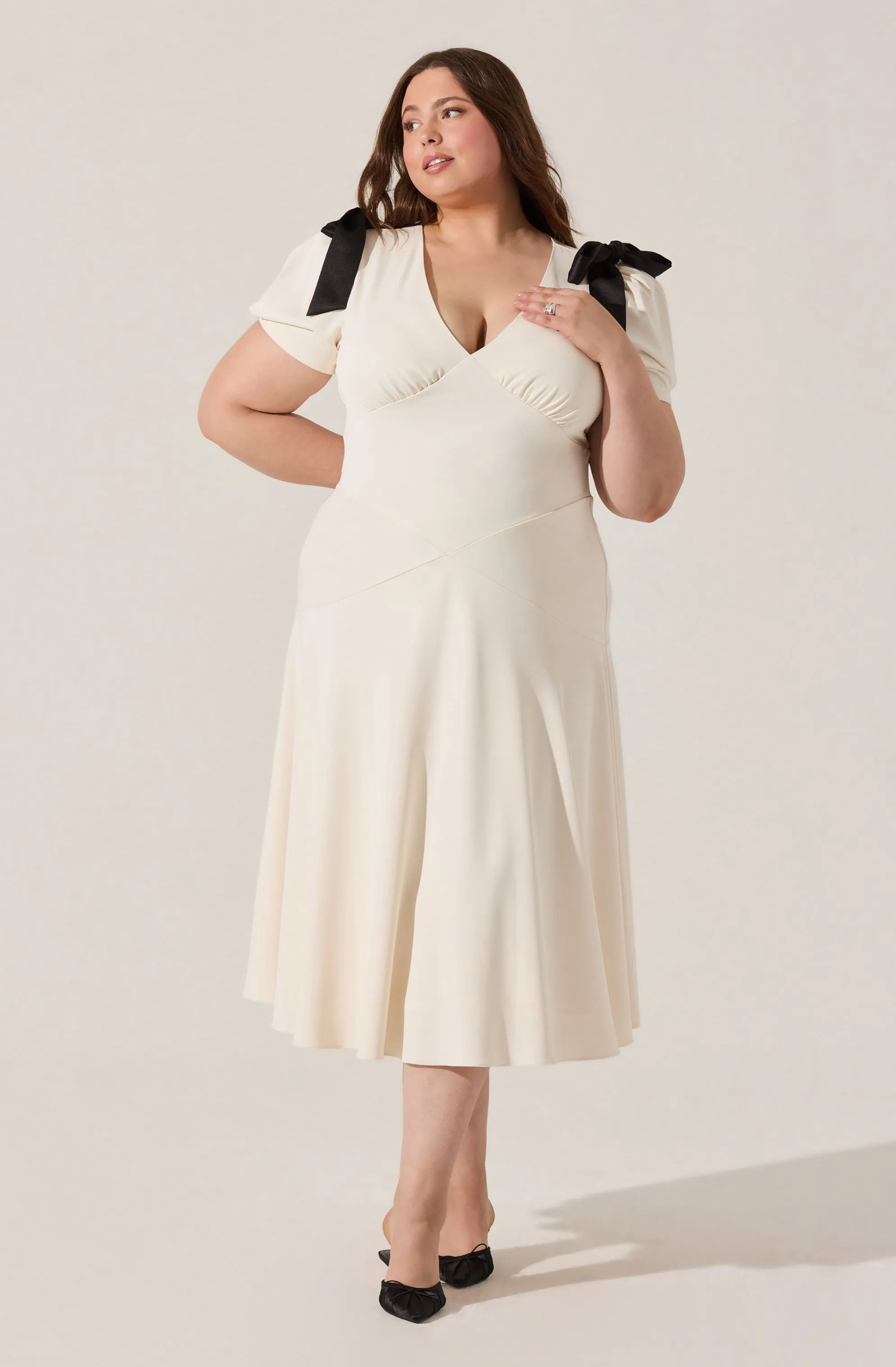 Selling Fast Ciela Bow Puff Sleeve Dress  Ends Soon!