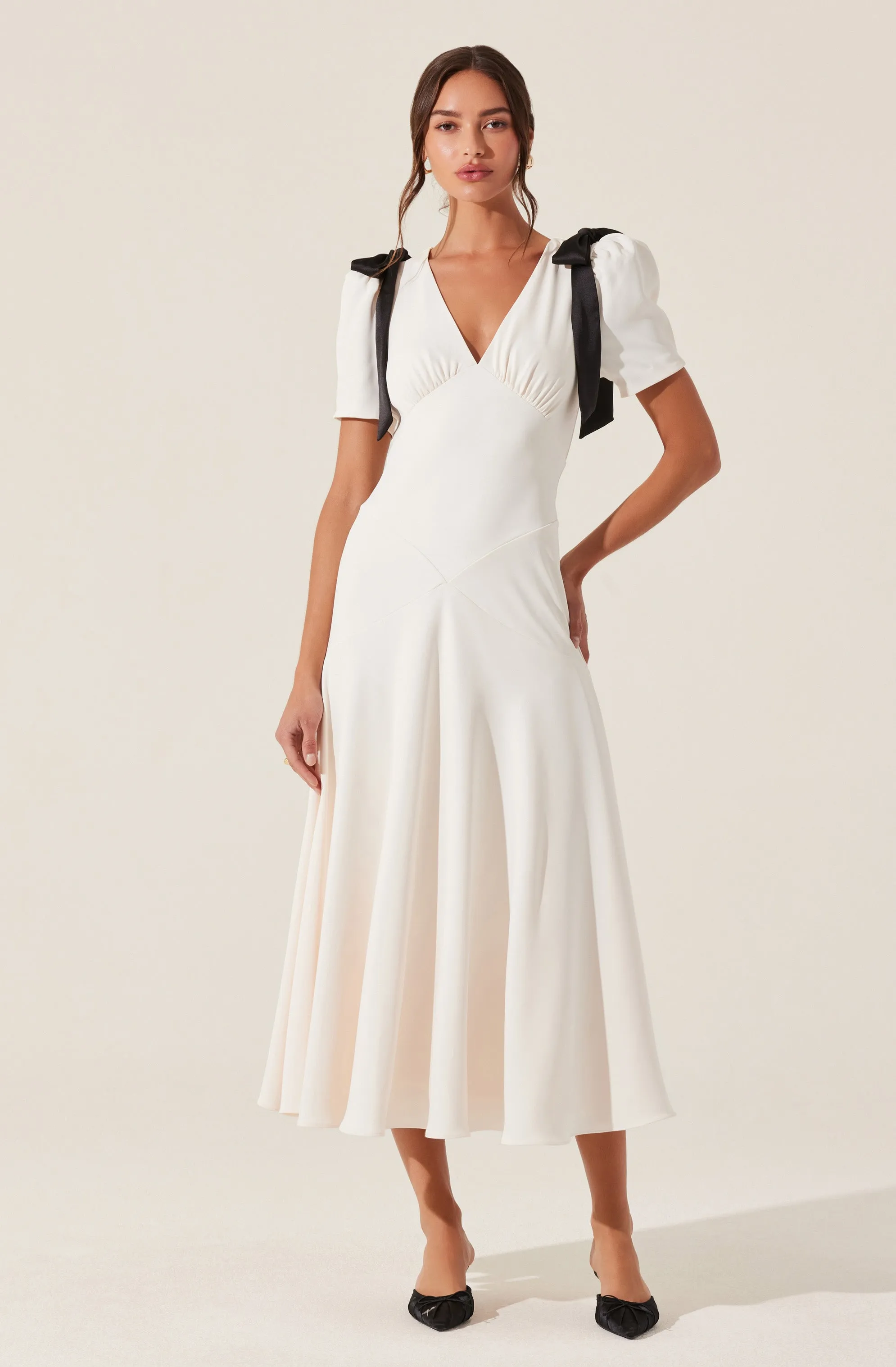 Selling Fast Ciela Bow Puff Sleeve Dress  Ends Soon!