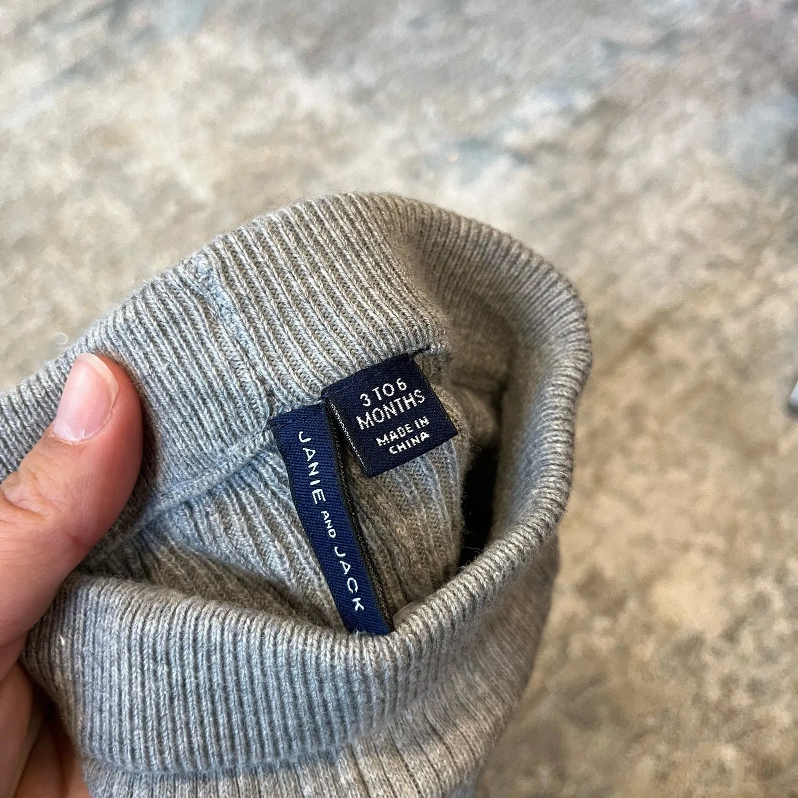 Selling Fast Janie and Jack Ribbed Gray Sweater Pants 3-6 Months  Ends Soon!
