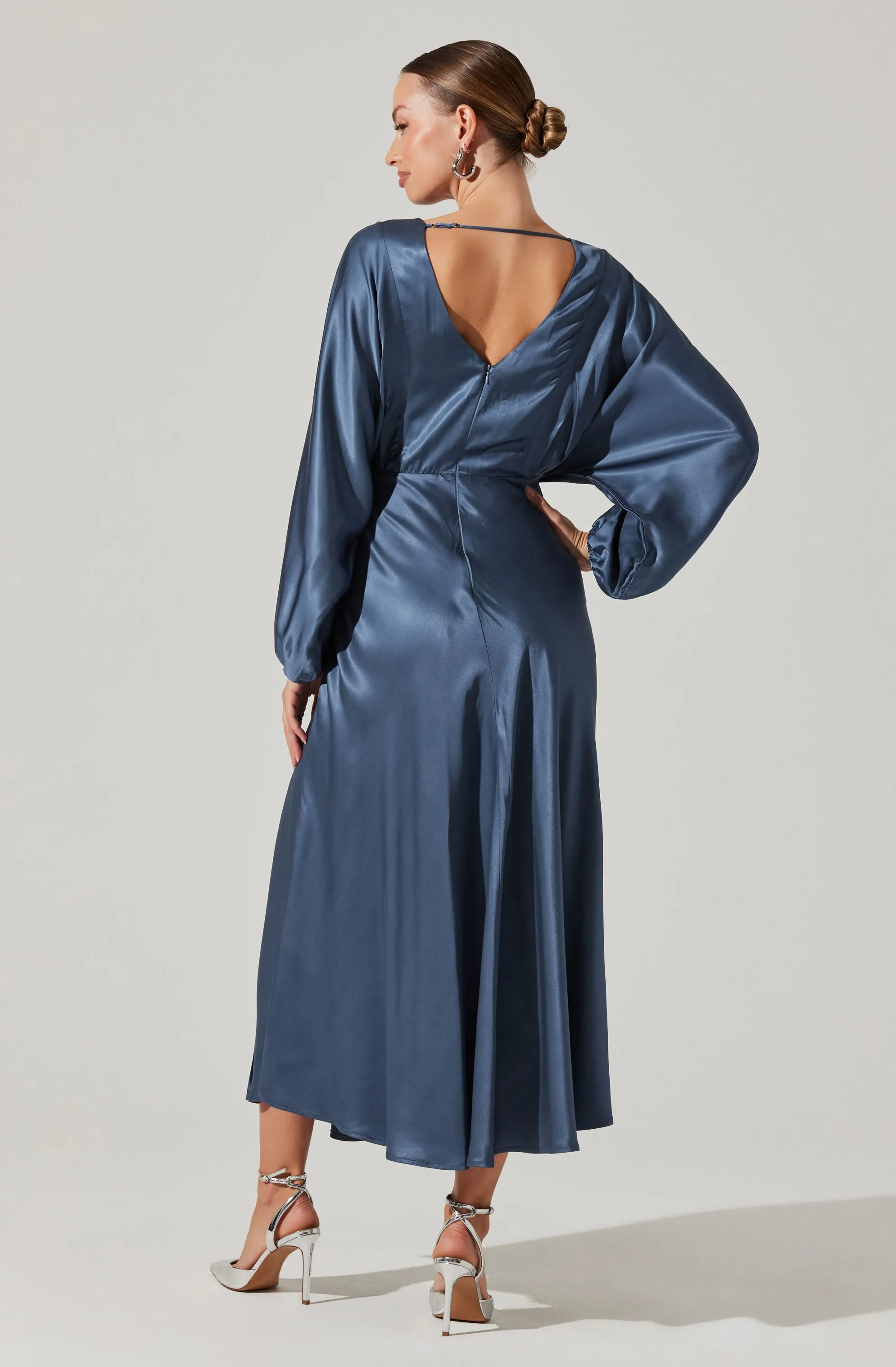 Selling Fast Kimiko V-Neck Midi Dress  Stylish & Comfortable